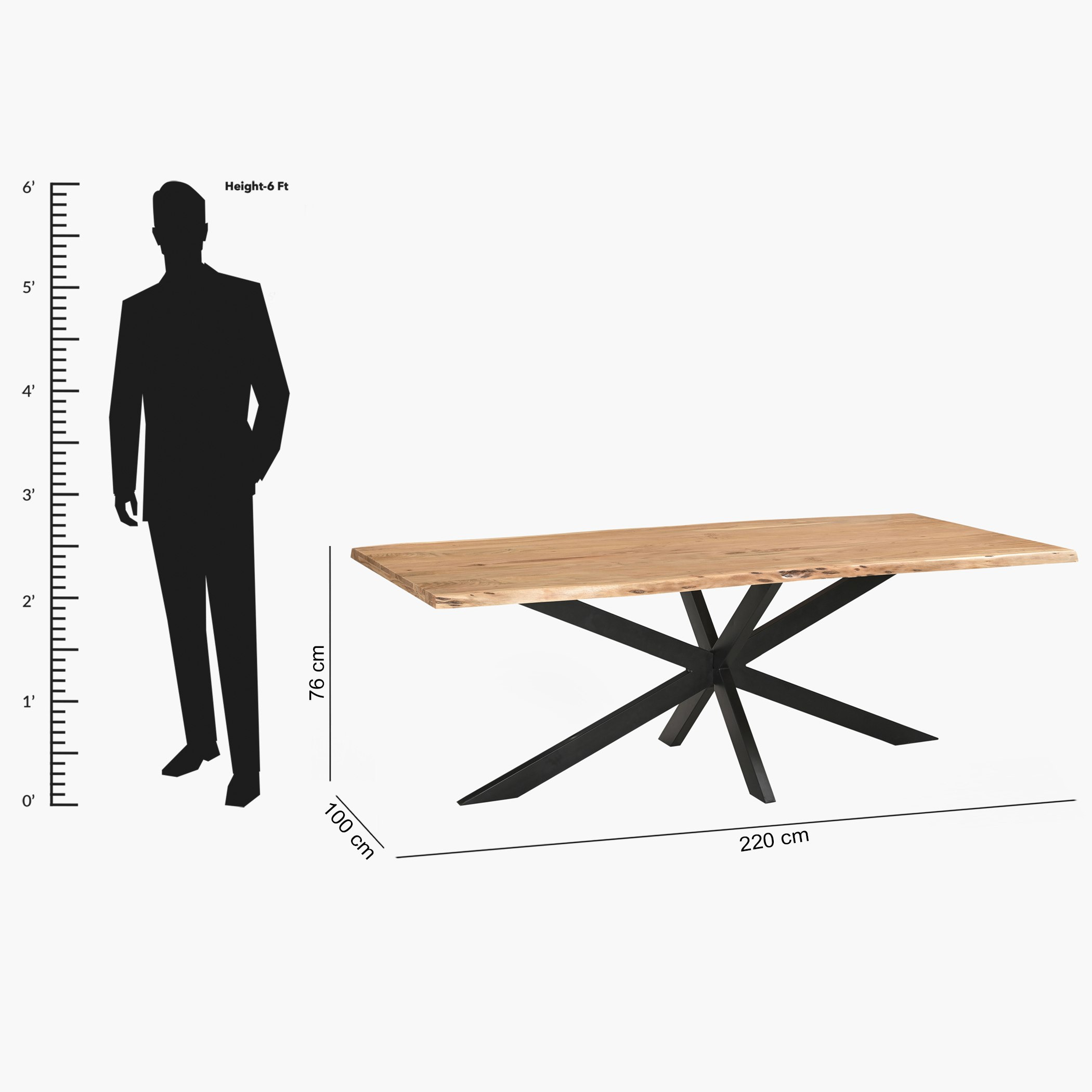 Vendra Clifton 8-Seater Live Edge Solid Wood Dining Table-hbxfurniture-diningroom-diningtables-eightseater-image-8