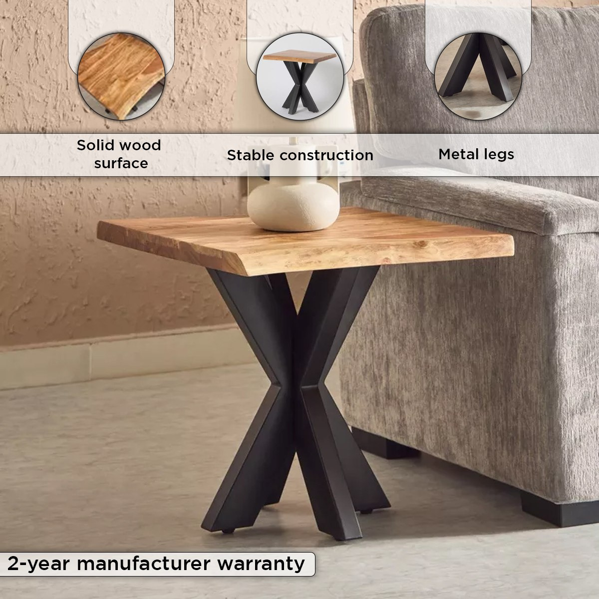 طاولة جانبية من الخشب الصلب - كليفتون من فيندرا-hbxfurniture-livingroom-endtables-image-4