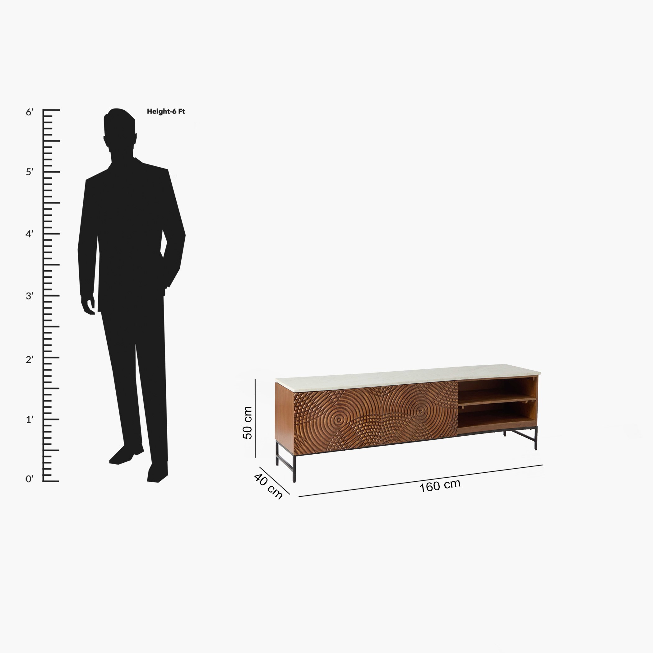 Vendra Engrave 1.6 Metre Solid Wood TV Unit with Genuine Marble Top for TVs up to 70 inches-hbxlivingroom-mediaunitsandstorage-tvunits-image-15