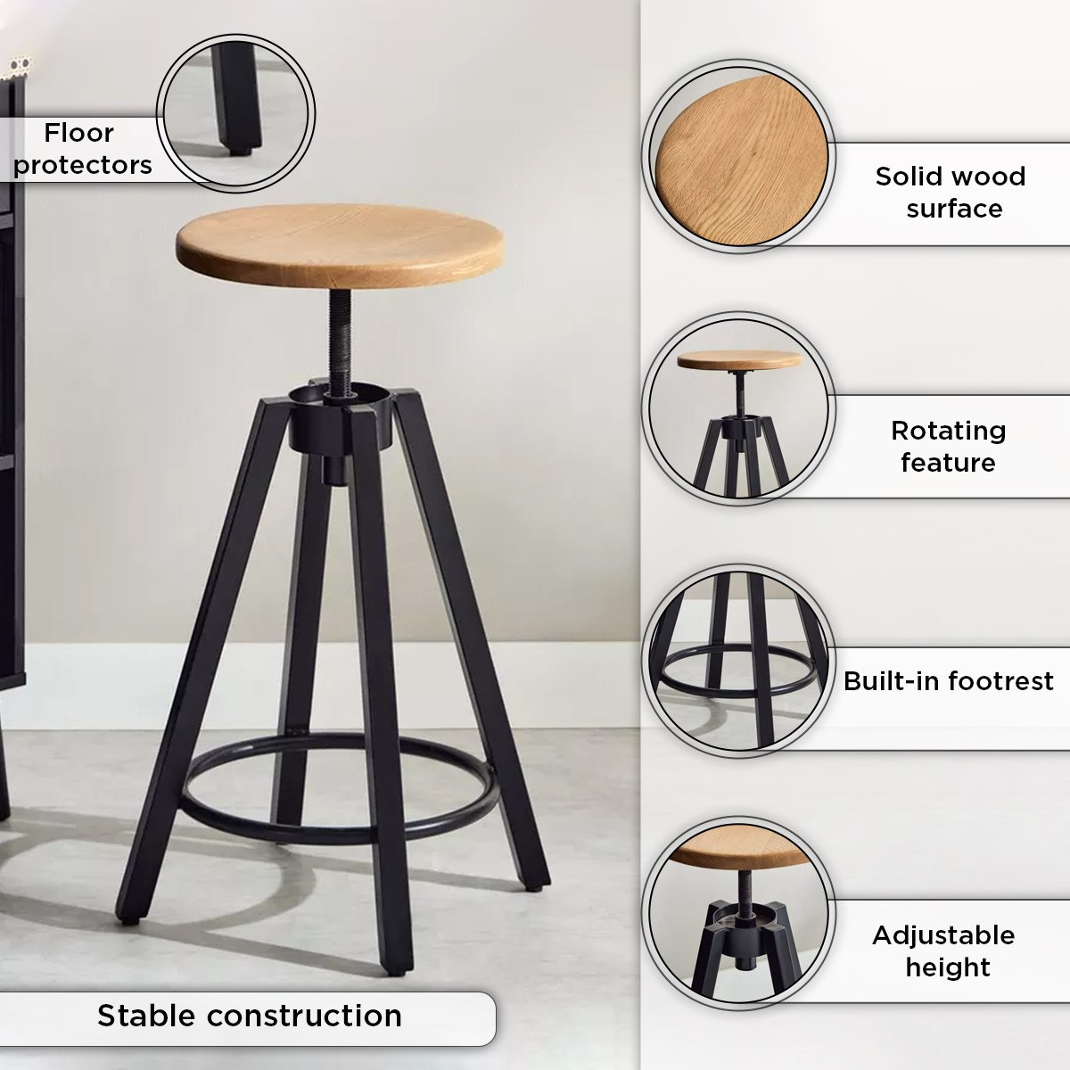 كرسي مشرب دوّار - جروفر من كافون-hbxfurniture-diningroom-barcountersandbarstools-image-5