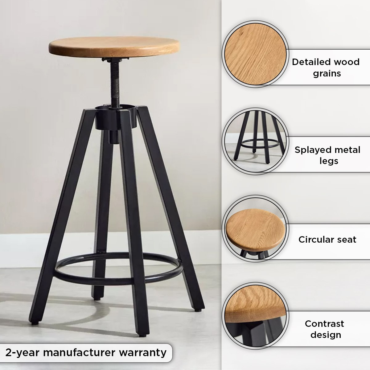 كرسي مشرب دوّار - جروفر من كافون-hbxfurniture-diningroom-barcountersandbarstools-image-4