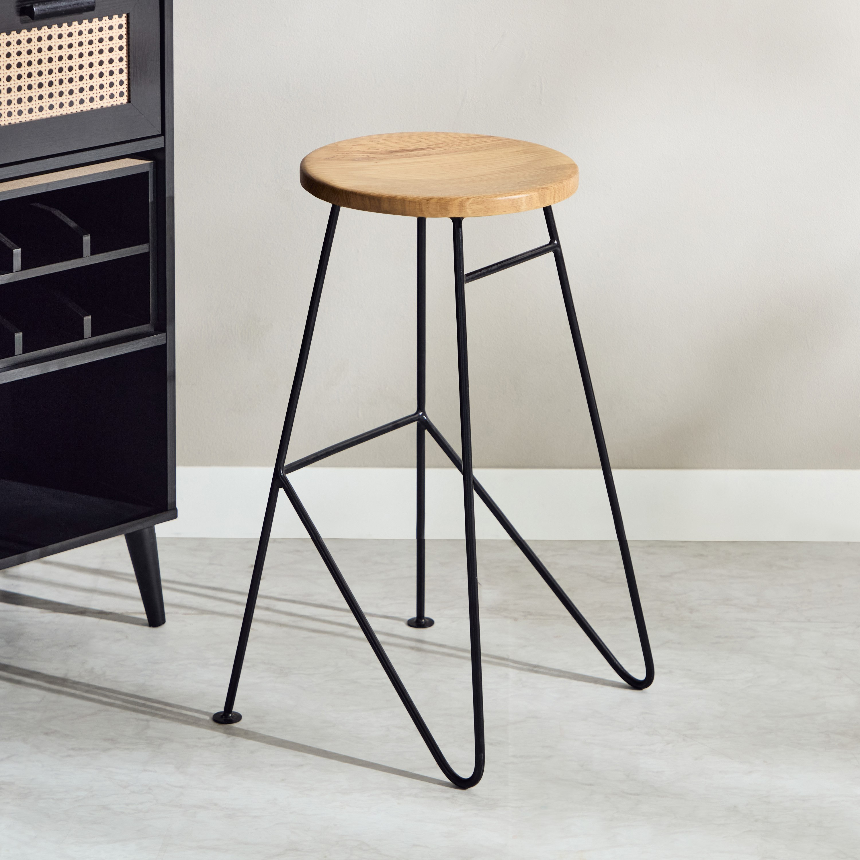 Amigo Solid Wood Bar Stool