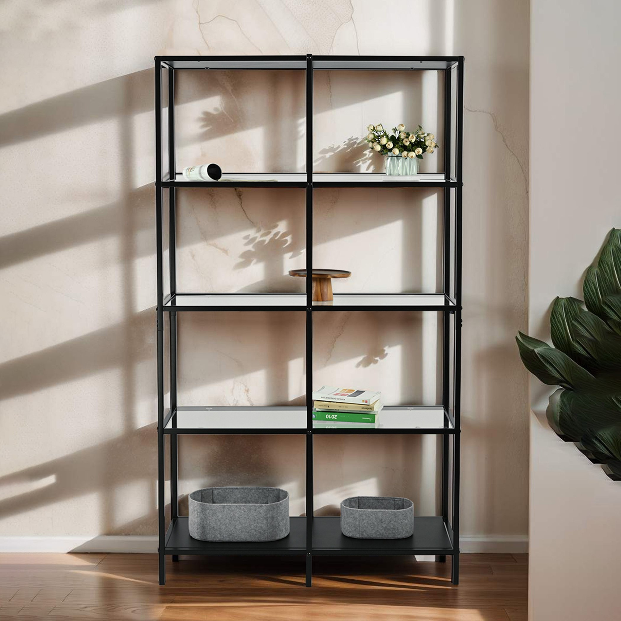 Movo Arc/Ory Wide Shelving Unit with 3 Shelves-hbxfurniture-office-bookcases-image-2