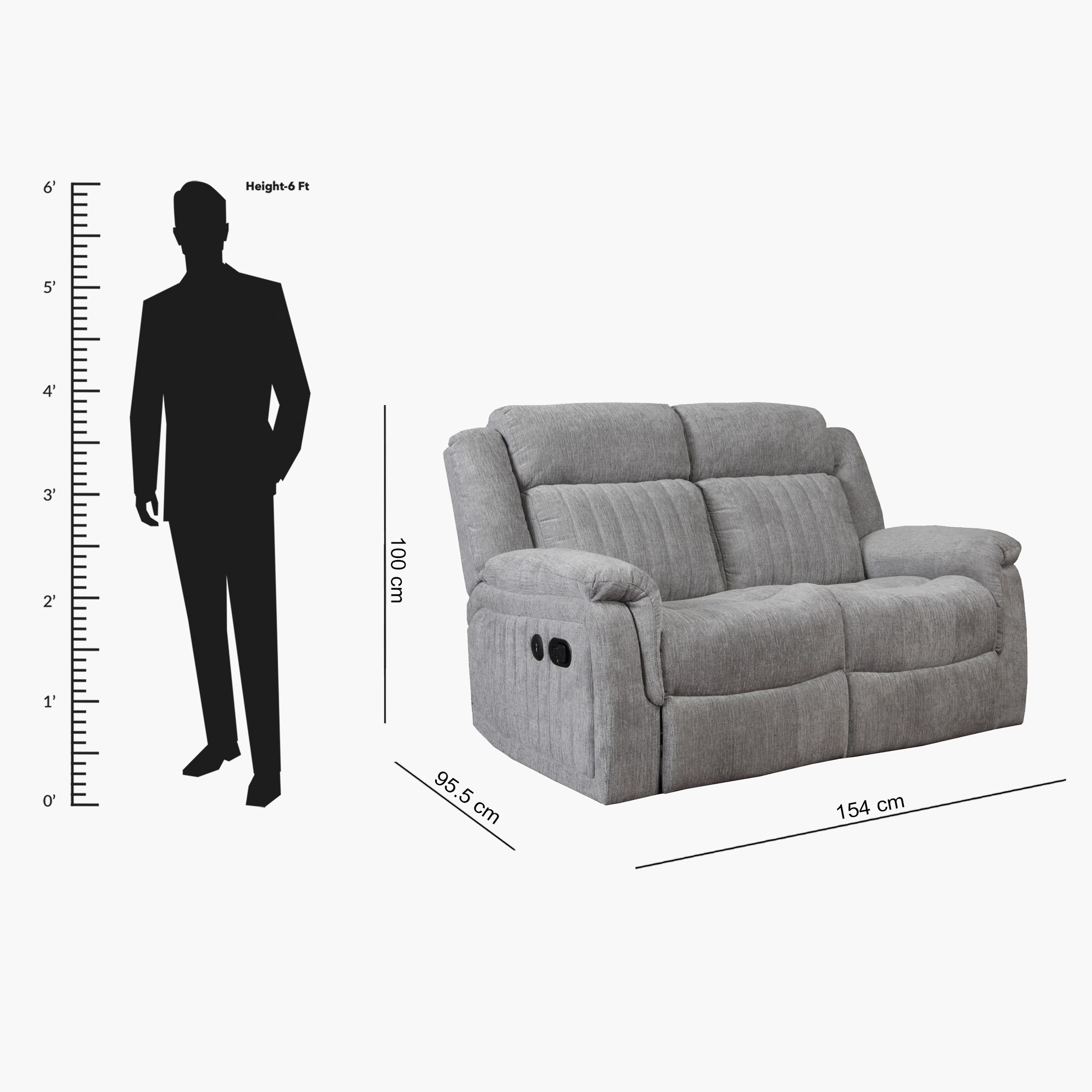 Griffen 2-Seater Recliner Fabric Sofa with USB-hbxfurniture-sofasandarmchairs-reclinersofas-image-13