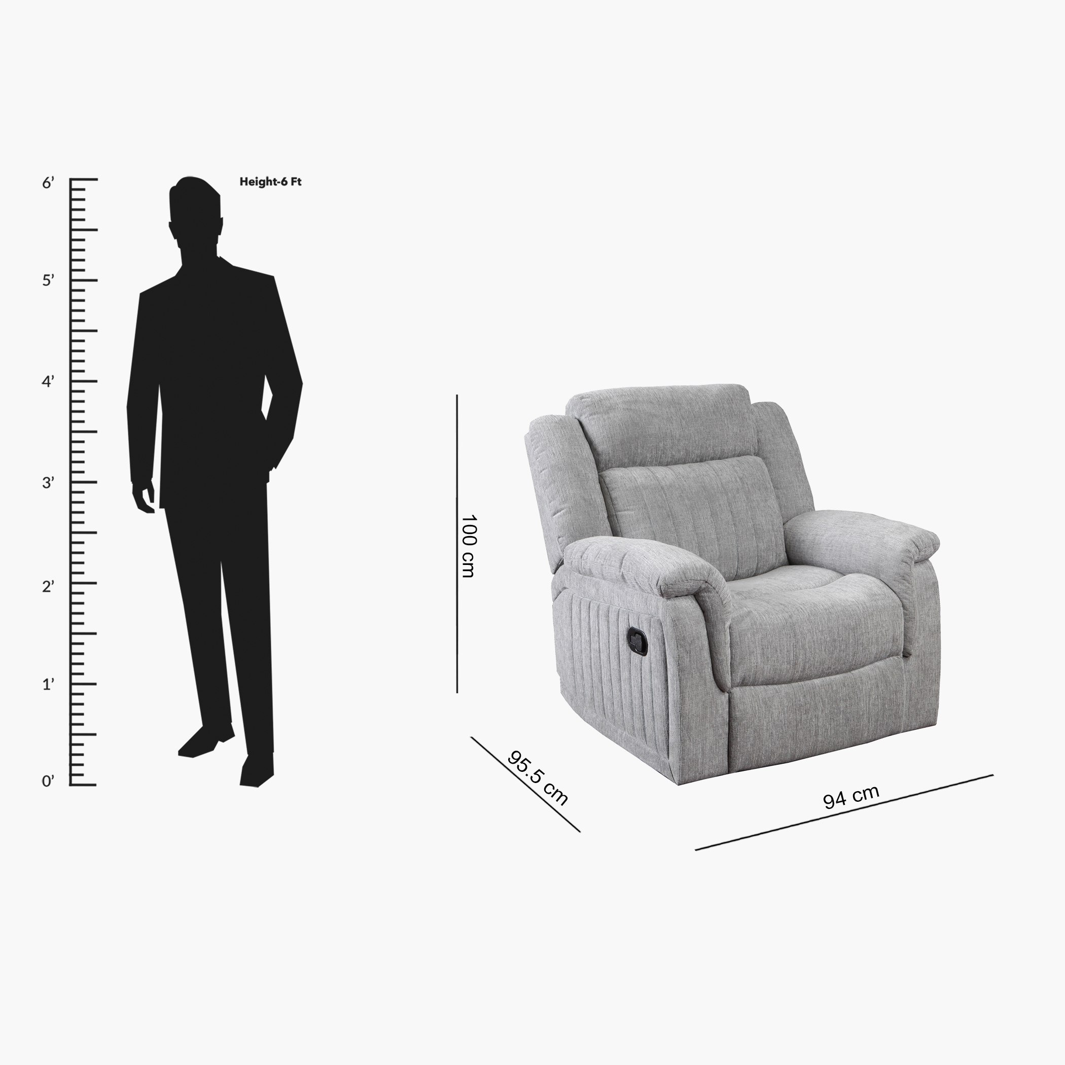 Griffen 1-Seater Recliner Fabric Sofa-hbxfurniture-sofasandarmchairs-reclinersofas-image-6