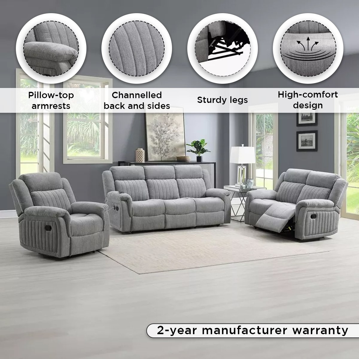 Griffen 1-Seater Recliner Fabric Sofa-hbxfurniture-sofasandarmchairs-reclinersofas-image-11