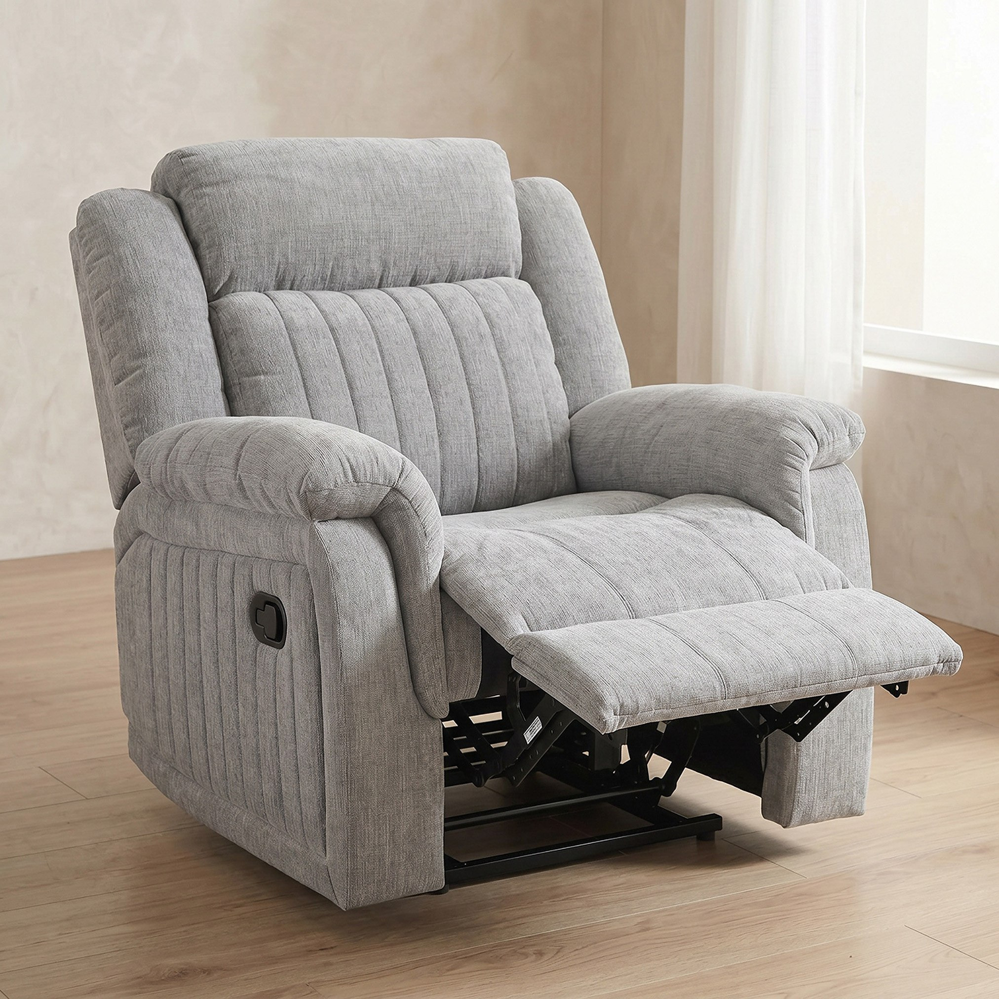 Griffen 1-Seater Recliner Fabric Sofa-hbxfurniture-sofasandarmchairs-reclinersofas-image-2