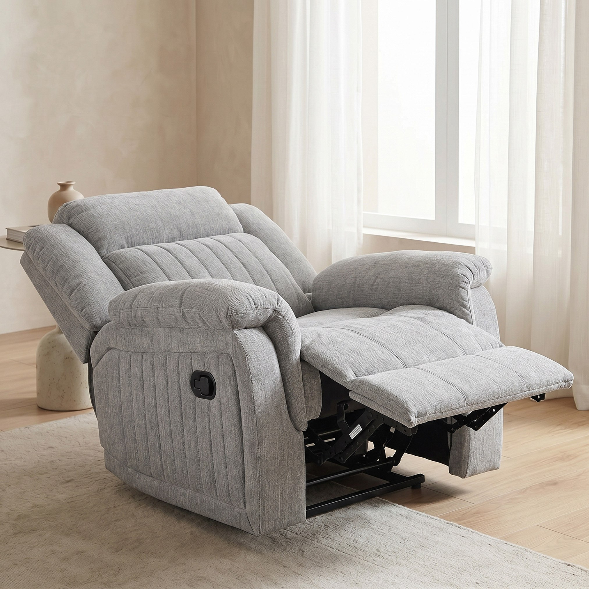 Griffen 1-Seater Recliner Fabric Sofa-hbxfurniture-sofasandarmchairs-reclinersofas-image-3