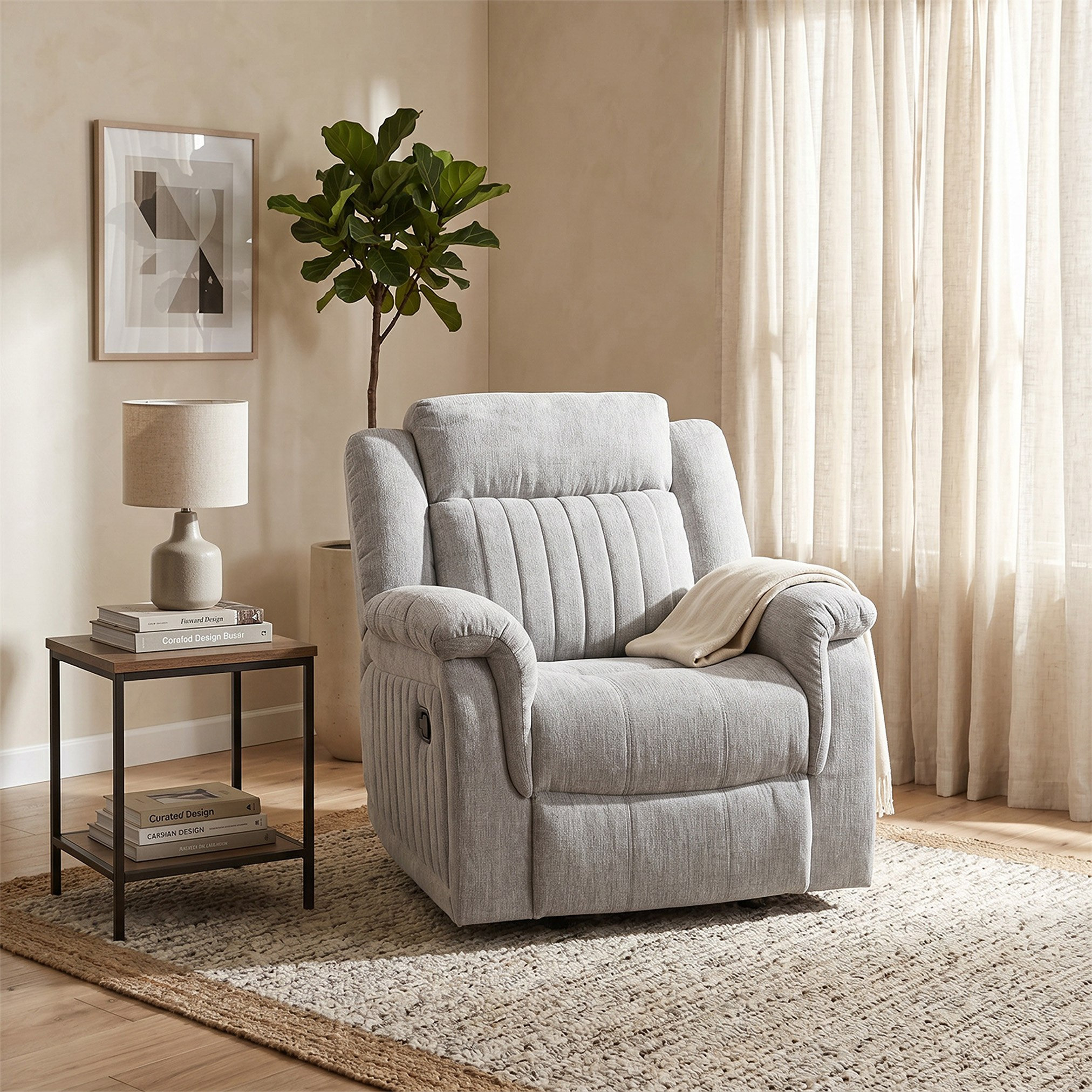 Griffen 1-Seater Recliner Fabric Sofa-hbxfurniture-sofasandarmchairs-reclinersofas-image-5