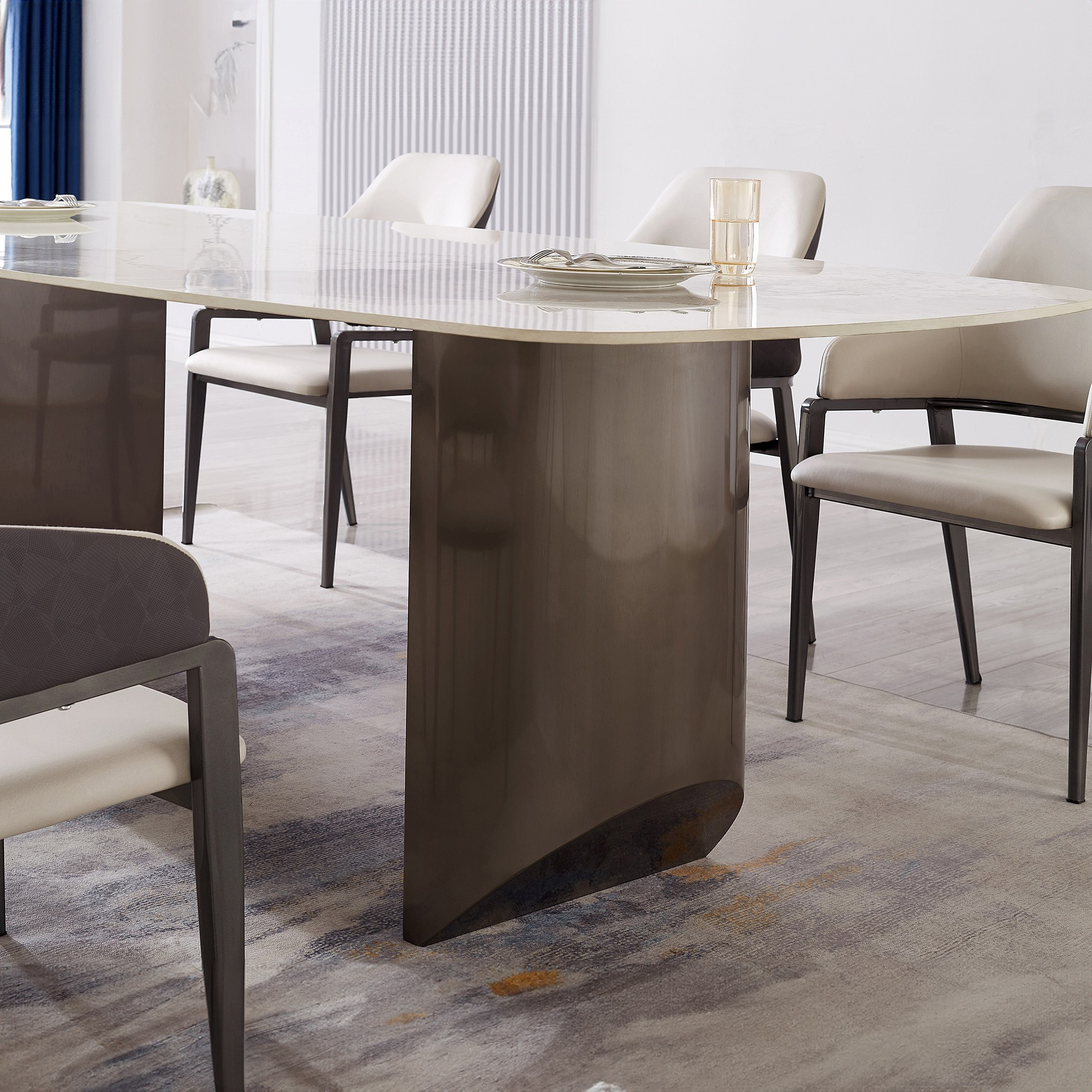 طقم سفرة من الحجر الملبد 8 مقاعد من لينتون-hbxfurniture-diningtablesandsets-diningsets-eightseater-image-3