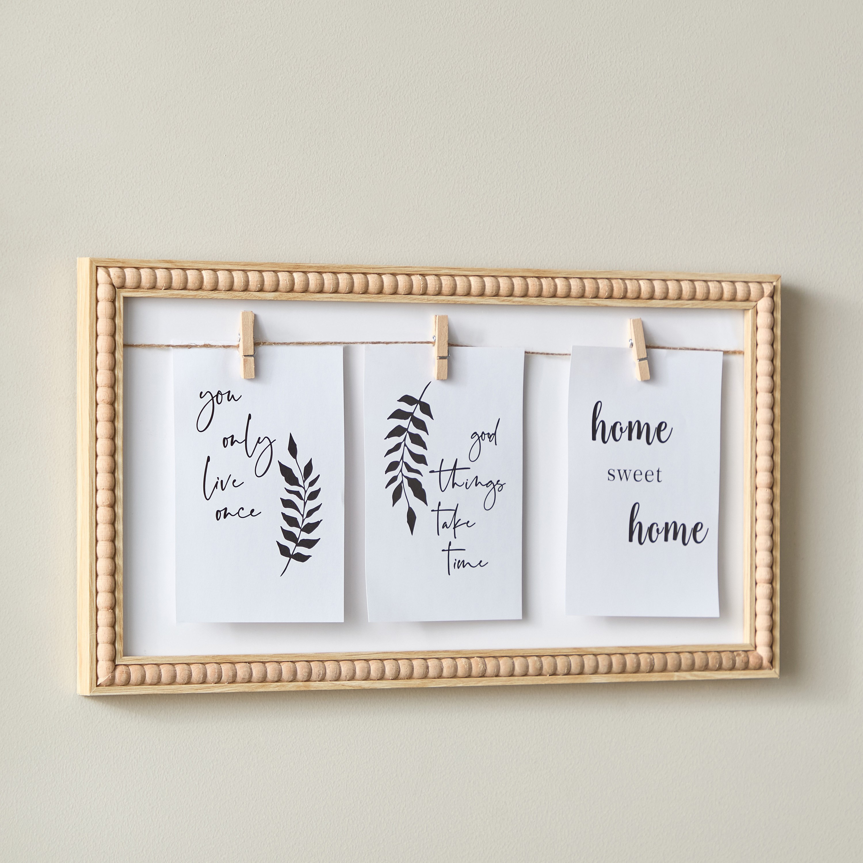 برواز صور زجاج وإم دي إف من سابرينا - 43x23x1.8 سم-hbxbedroom-decorandaccessories-photoframes-image-1