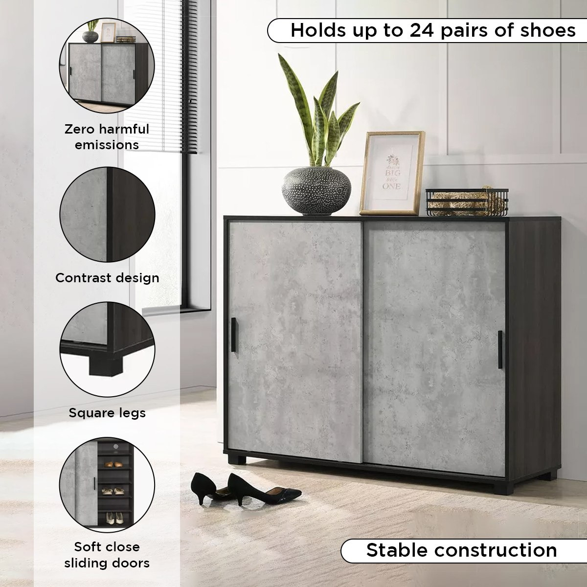 خزانة أحذية لـ24 زوجًا بباب انزلاقي من كابري-hbxbedroom-shoecabinetsandracks-image-5