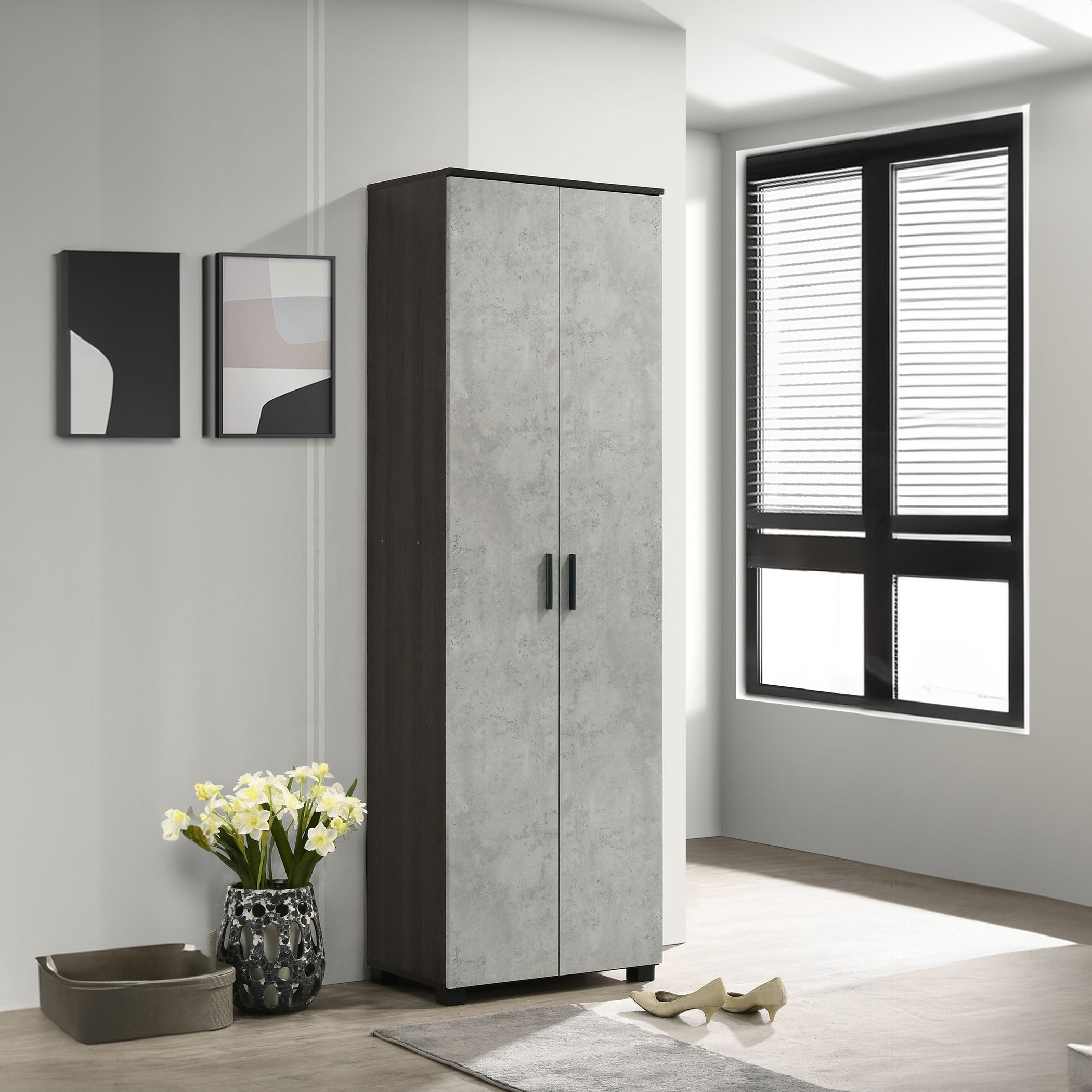 خزانة أحذية طويلة لـ 33 زوج من كابري-hbxbedroom-shoecabinetsandracks-image-1