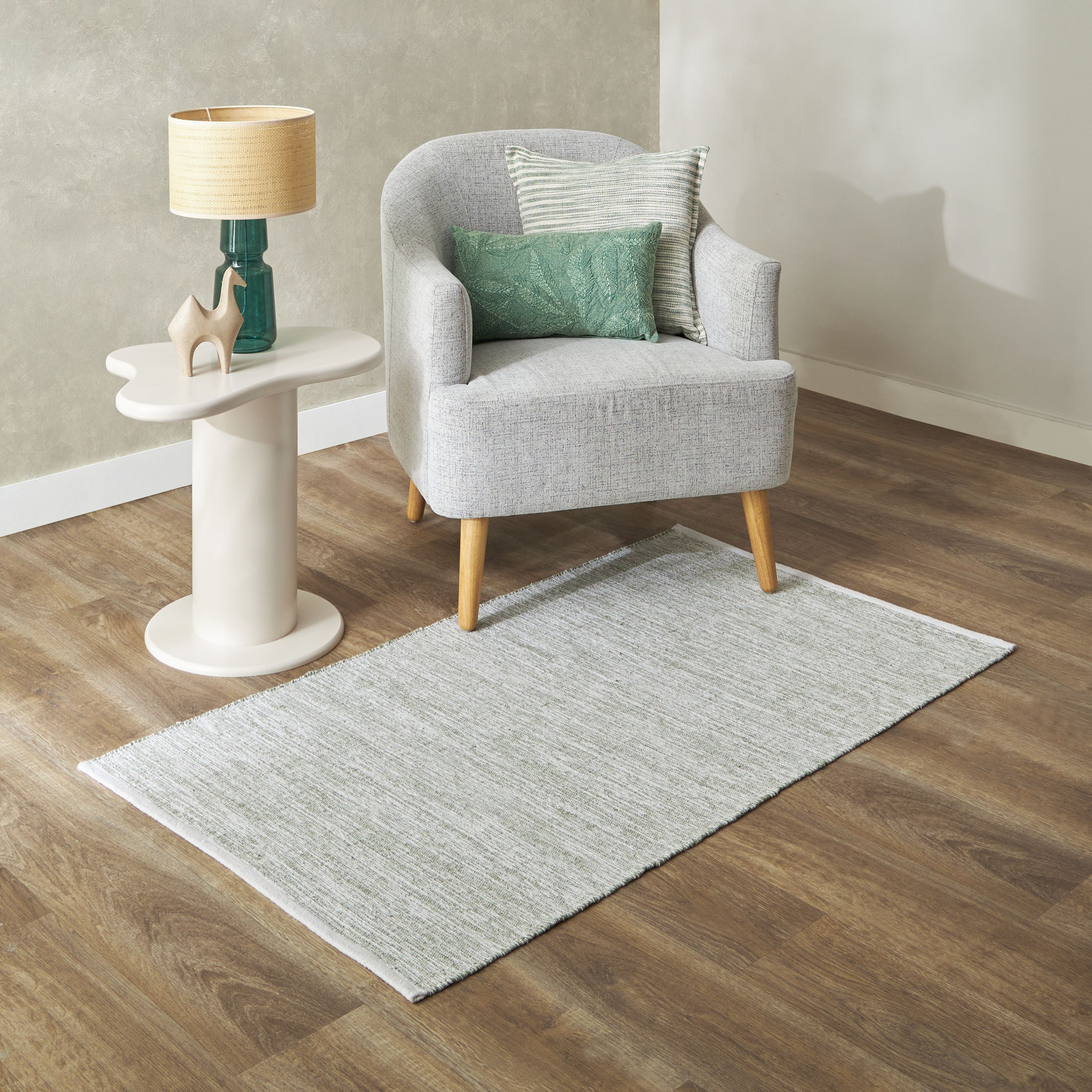 سجادة دوري مصنوعة يدويًا من القطن من ماديسون - 60x90 سم-hbxdecorandfurnishings-floorcoverings-rugs-image-1