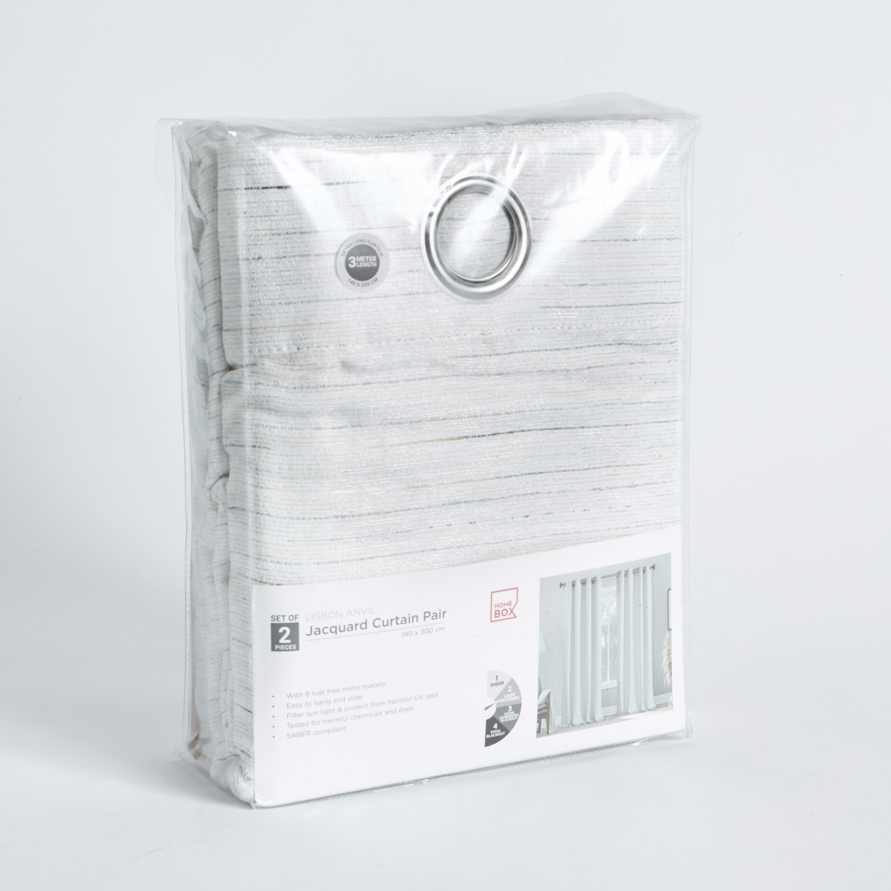 طقم ستائر جاكار طويلة جدًا قطعتين أنفيل من لشبونة - 140x300 سم-PROMO_HB_AE_B1G1_250925-image-4