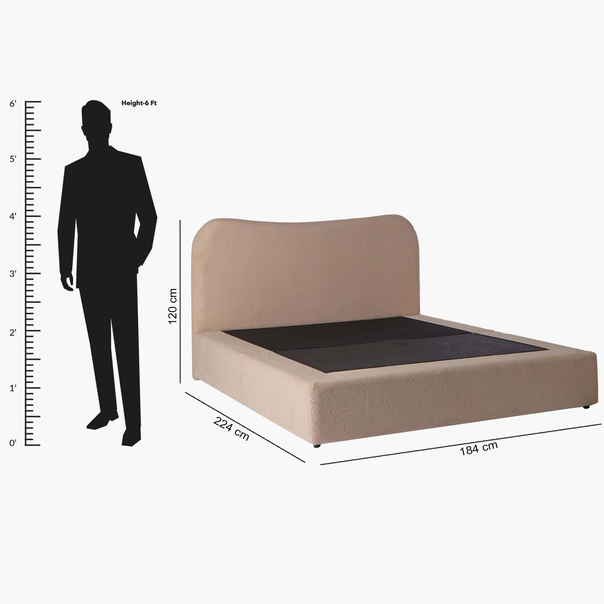 Movo Marwell Rizzoli Upholstered Queen Bed - 160x200 cm-hbxbedroom-bedsandbedsets-beds-queen-image-14