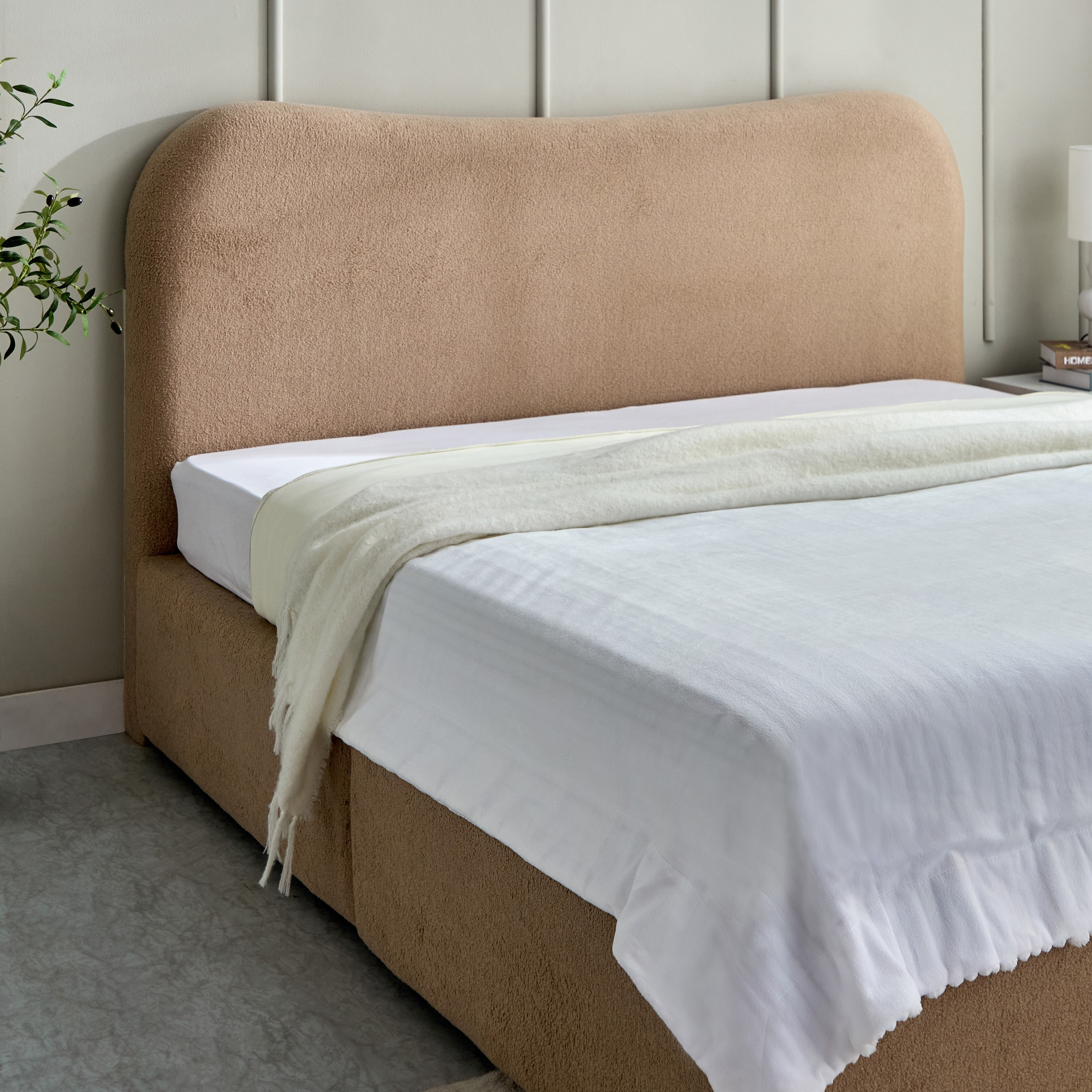 Movo Marwell Rizzoli Upholstered Queen Bed - 160x200 cm-hbxbedroom-bedsandbedsets-beds-queen-image-7