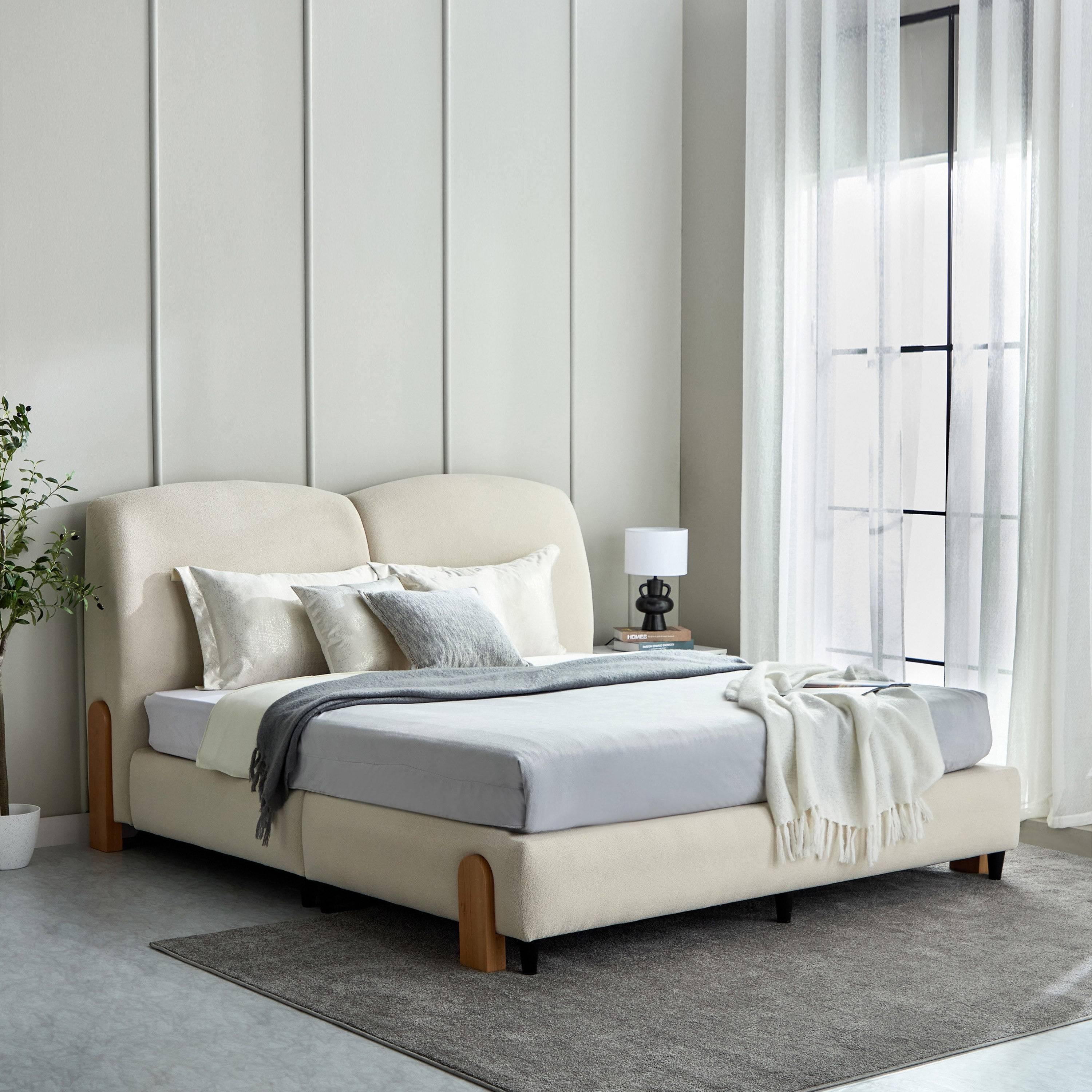Movo Nordica Abby Upholstered King Bed - 180x200 cm-PROMO_HB_UAE_HBX10_250526-image-9