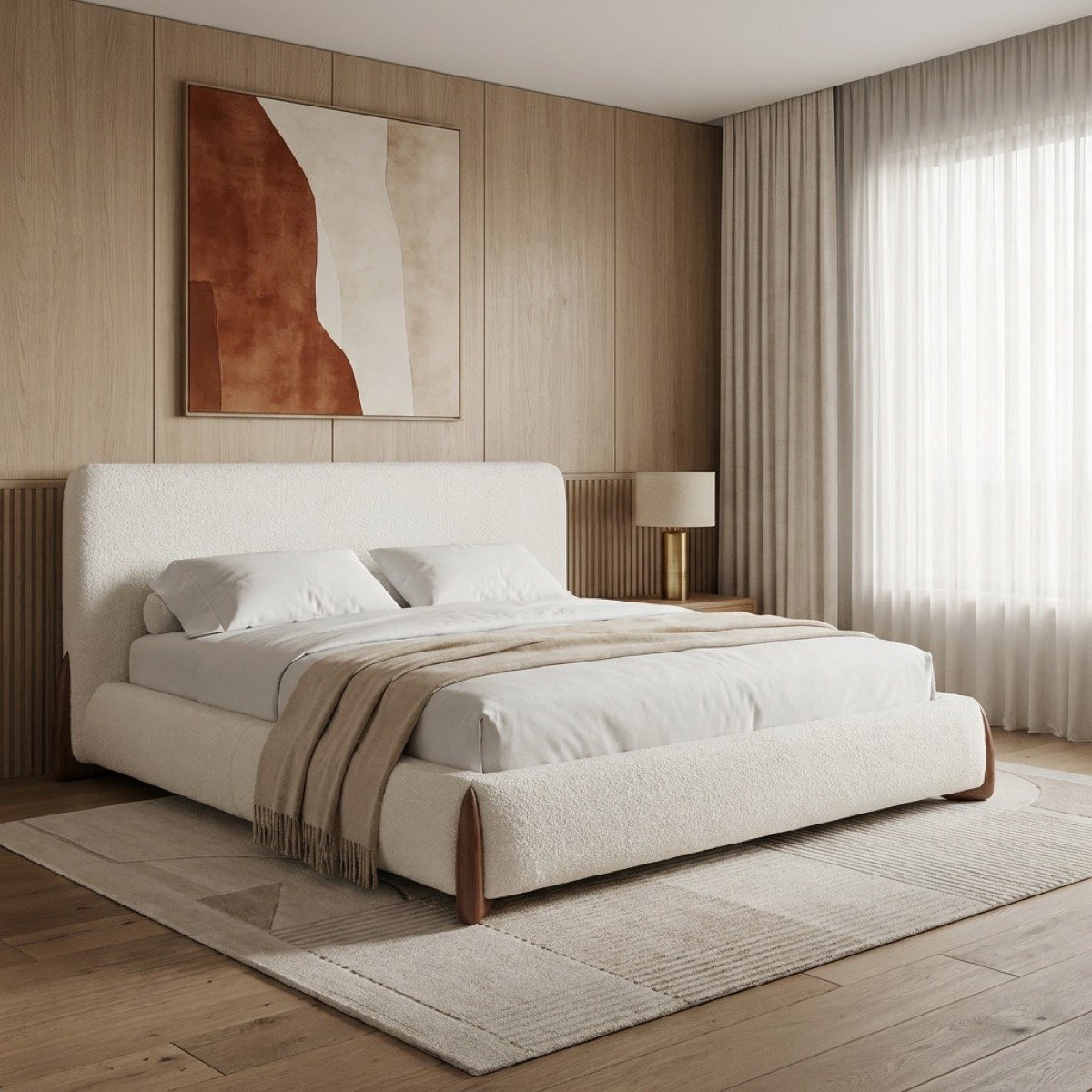 Movo Pearl Tuscany Upholstered King Bed - 180x200 cm-PROMO_HB_UAE_HBX10_250526-image-1