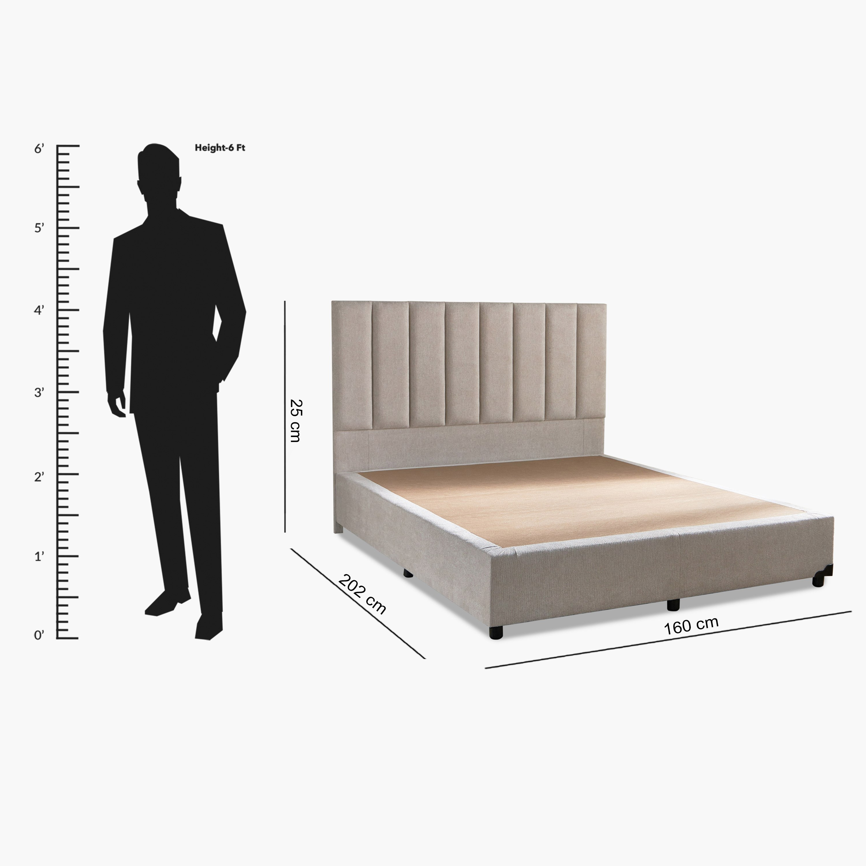 Movo iBliss Fabric Queen Bed - 160x200 cm-hbxbedroom-bedsandbedsets-beds-queen-image-13