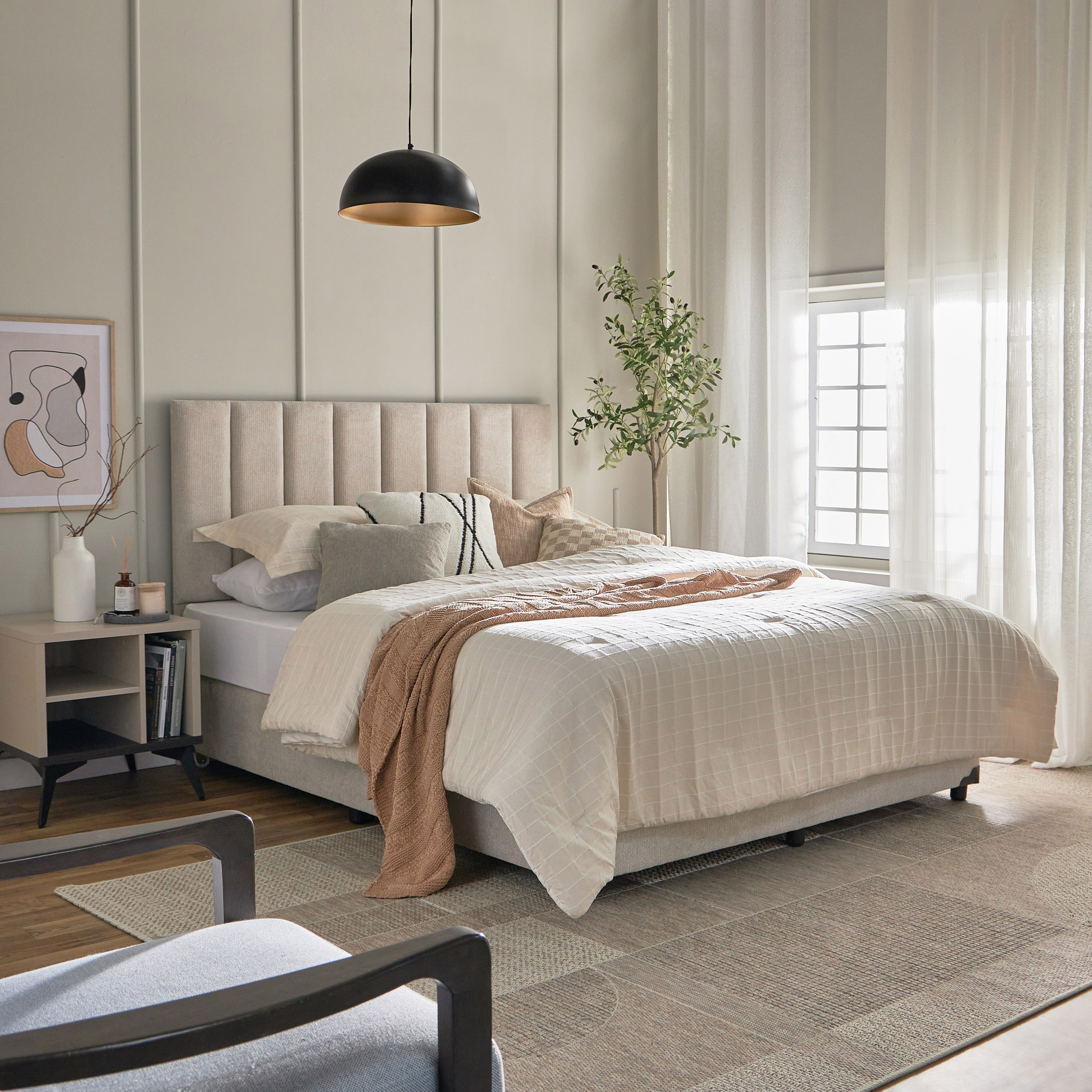 Movo iBliss Fabric Queen Bed - 160x200 cm-hbxbedroom-bedsandbedsets-beds-queen-image-10
