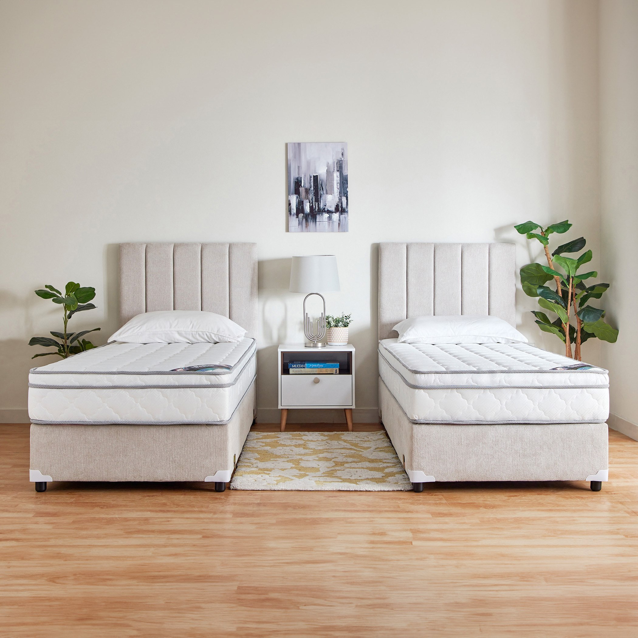 باقة 2 لوح سرير رأسي كينج و2 قاعدة سرير - آي بليس من موڤو - 180x200 سم-hbxfurniture-bedsandbedsets-upholsteredbeds-king-image-2