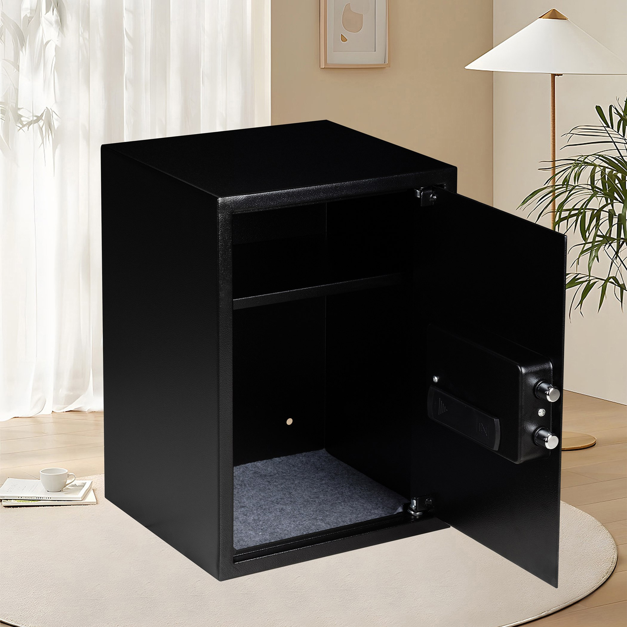 Topaz Jewellery Digital Home Safe with Fingerprint Reader and Removeable Shelf - 35x31x50 cm-PROMO_HB_UAE_HBX10_250526-image-9