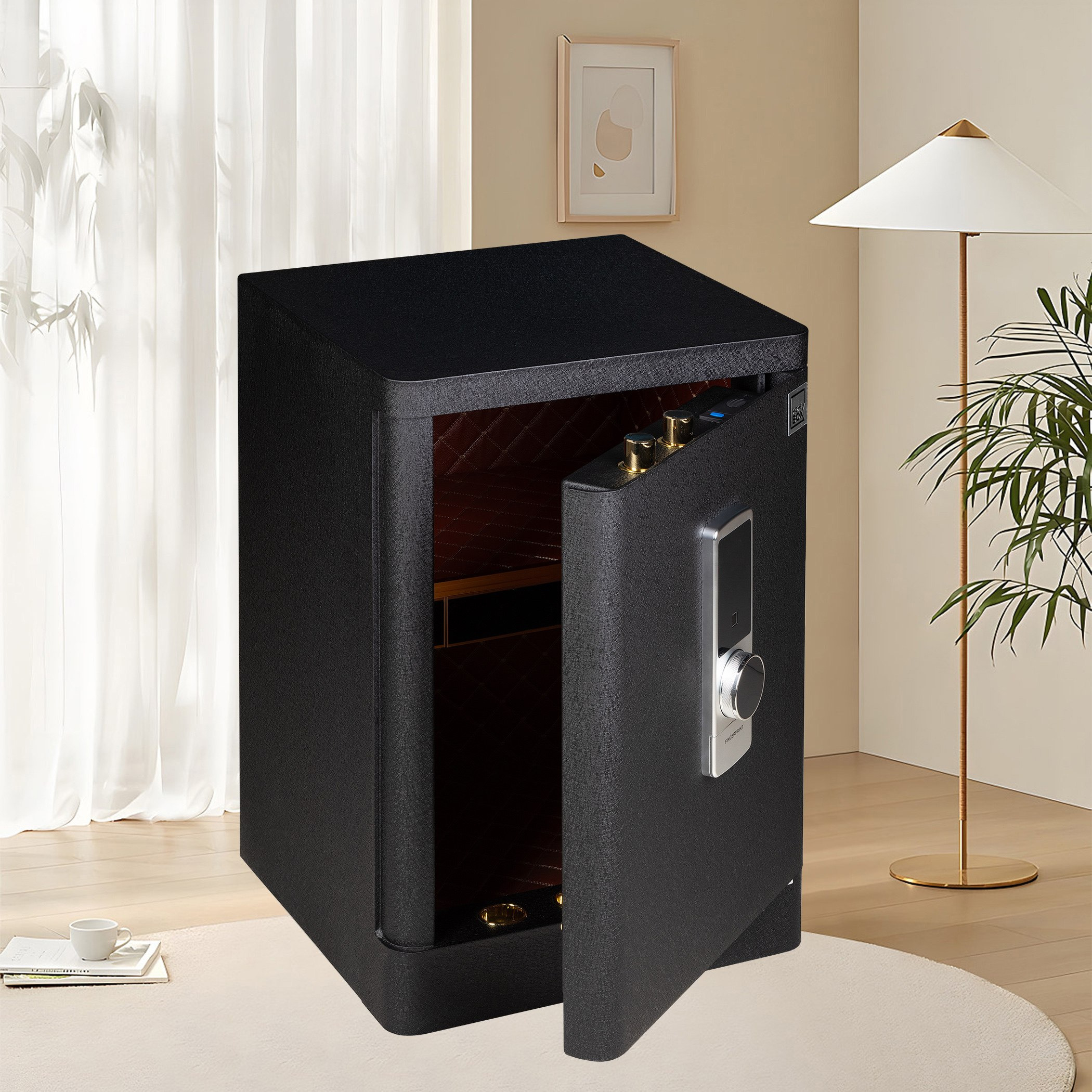 Topaz Jewellery Digital Home Safe with Fingerprint Reader and Drawer - 45x40x70 cm-PROMO_HB_UAE_HBX10_250526-image-2