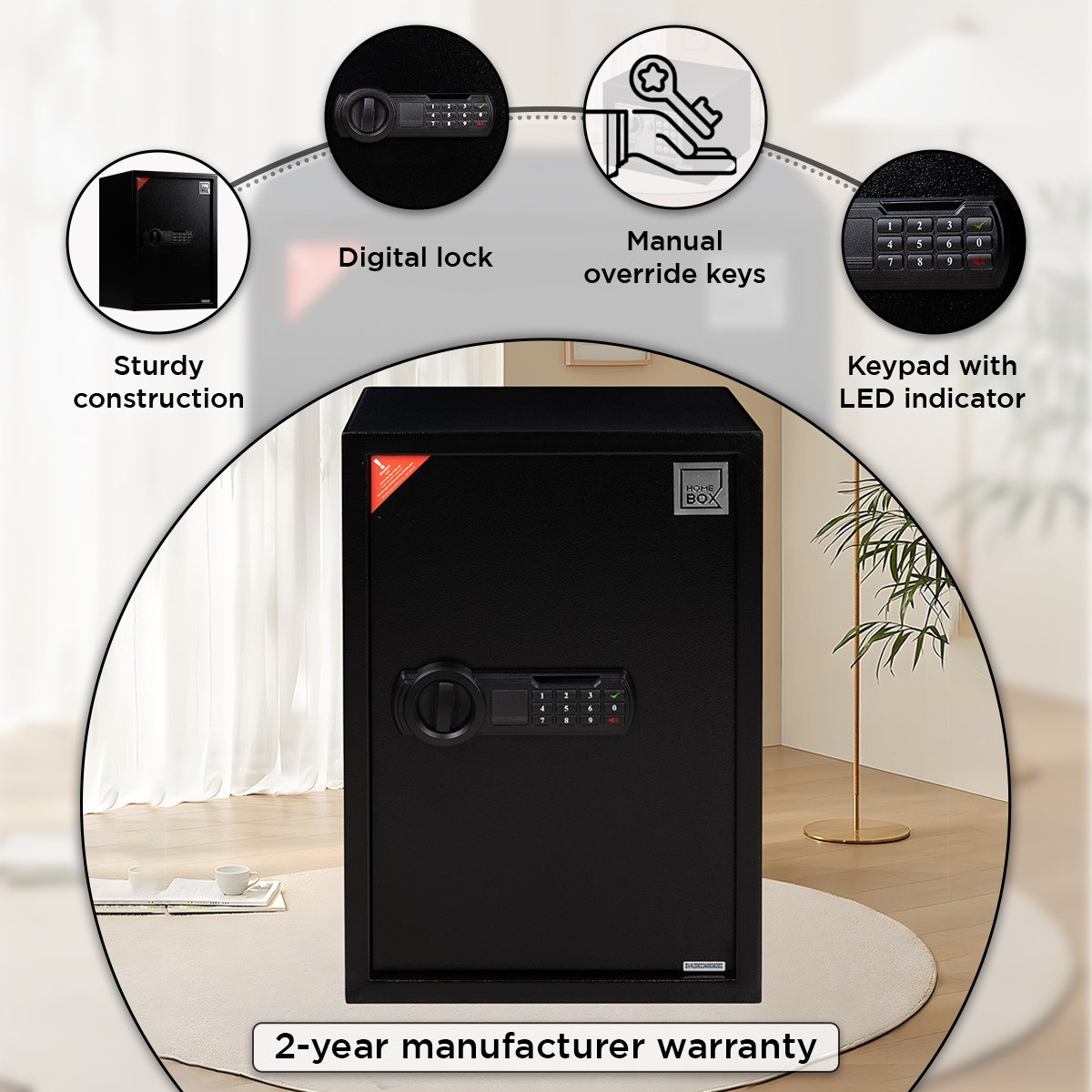 Rubik Jewellery Digital Home Safe with Removeable Shelf - 35x31x50 cm-PROMO_HB_UAE_HBX10_250526-image-5