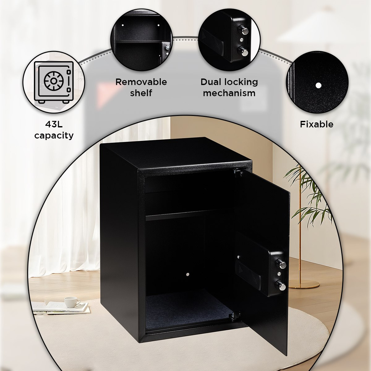 Rubik Jewellery Digital Home Safe with Removeable Shelf - 35x31x50 cm-PROMO_HB_UAE_HBX10_250526-image-6