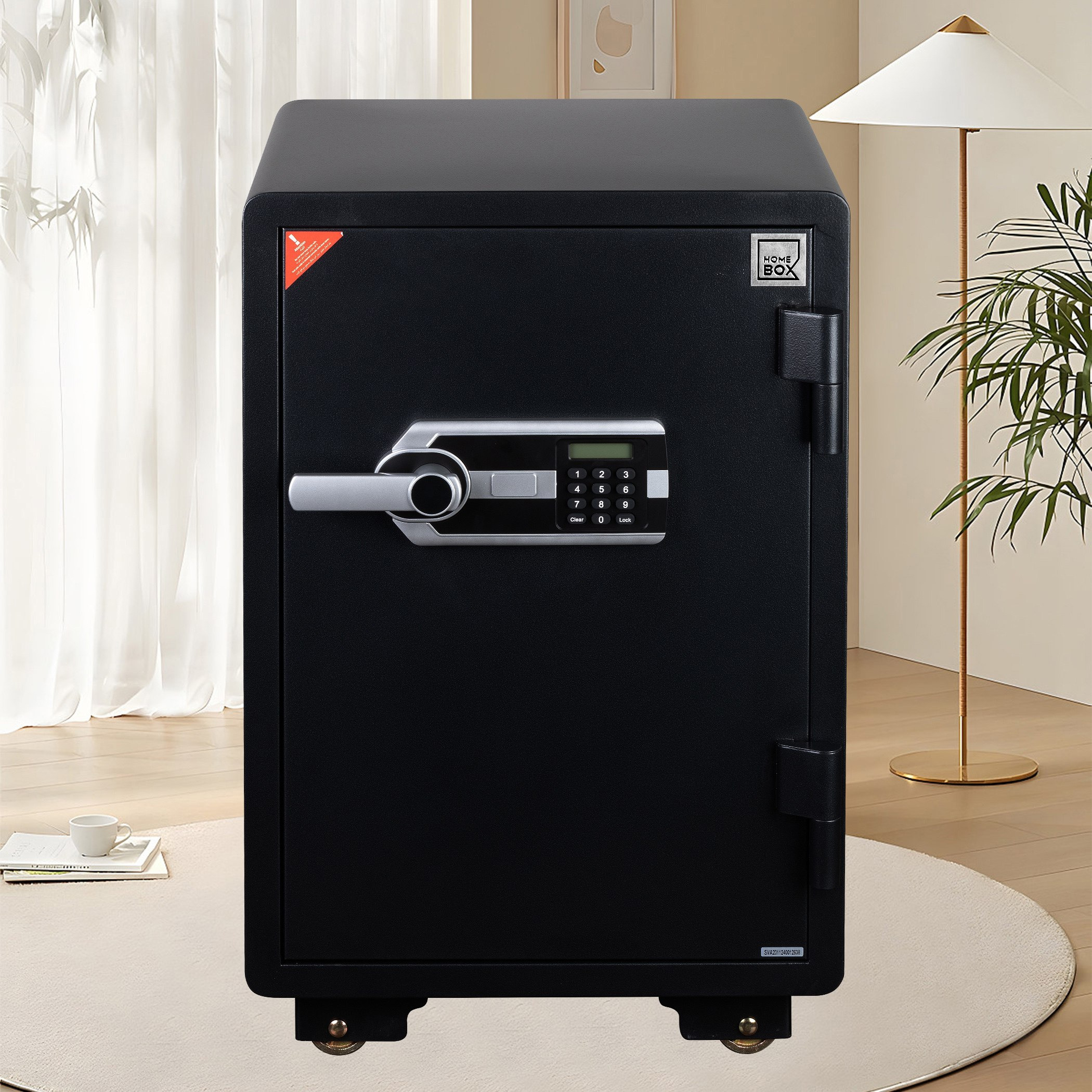 Phoenix Jewellery Digital Fireproof Home Safe with Removeable Shelf and Drawer - 50x49x70 cm-PROMO_HB_SA_HBX10_TH1000_NEW_031025-image-2