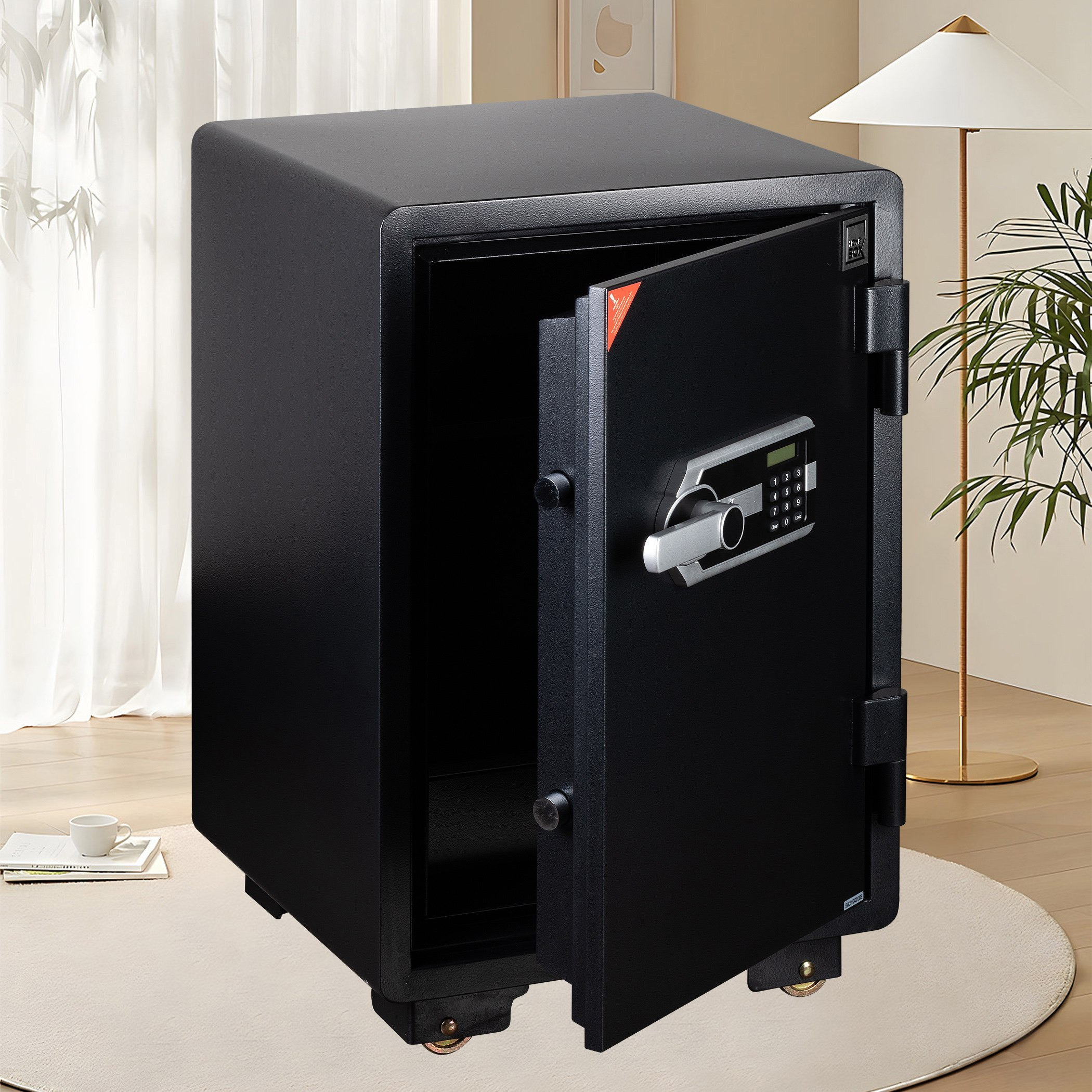 Phoenix Jewellery Digital Fireproof Home Safe with Removeable Shelf and Drawer - 50x49x70 cm-PROMO_HB_SA_HBX10_TH1000_NEW_031025-image-11