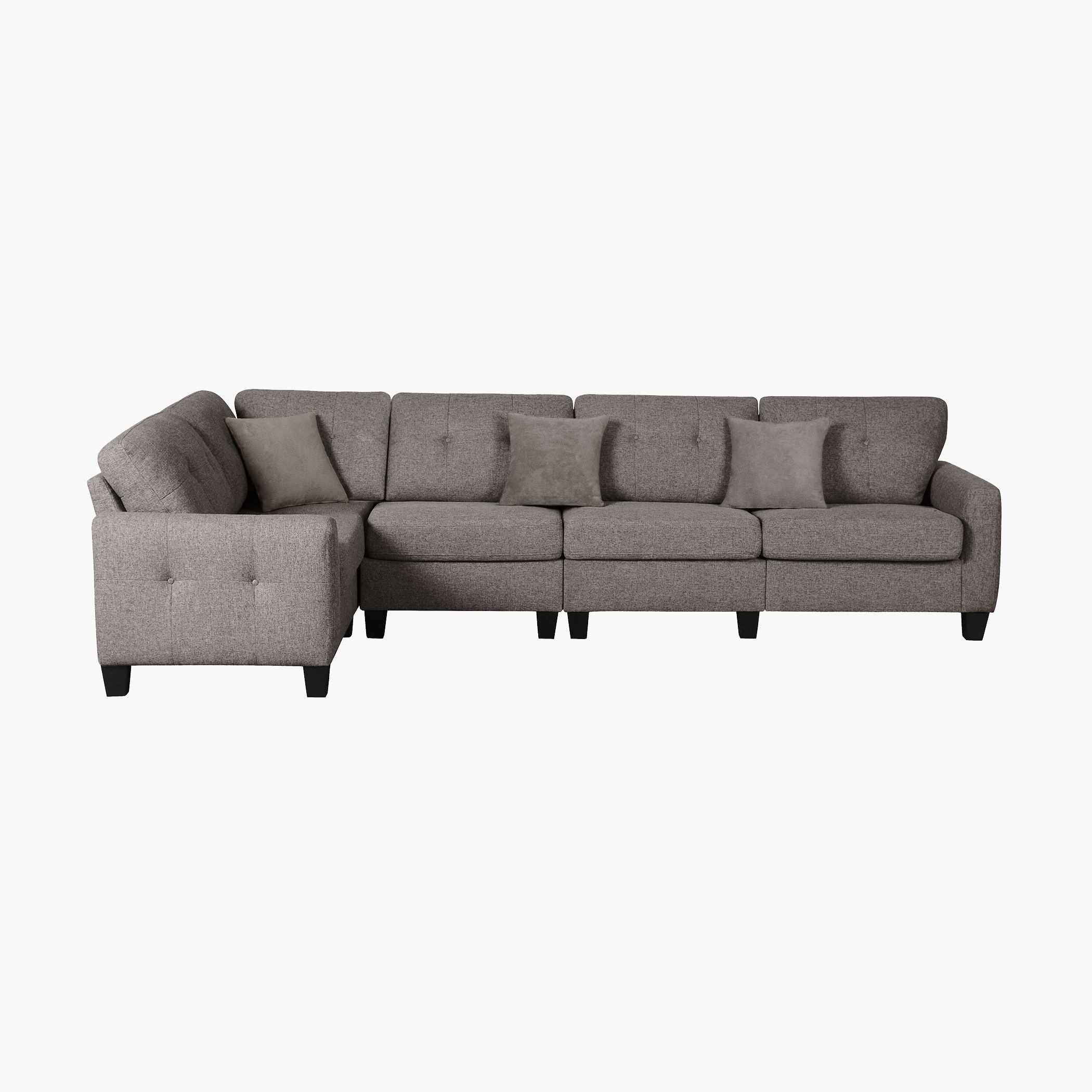 كنبة ركنية قماشية 5 مقاعد قابلة للاستخدام على الجهتين مع 3 وسائد من نيفادا-hbxlivingroom-sofasandarmchairs-cornersofas-image-2