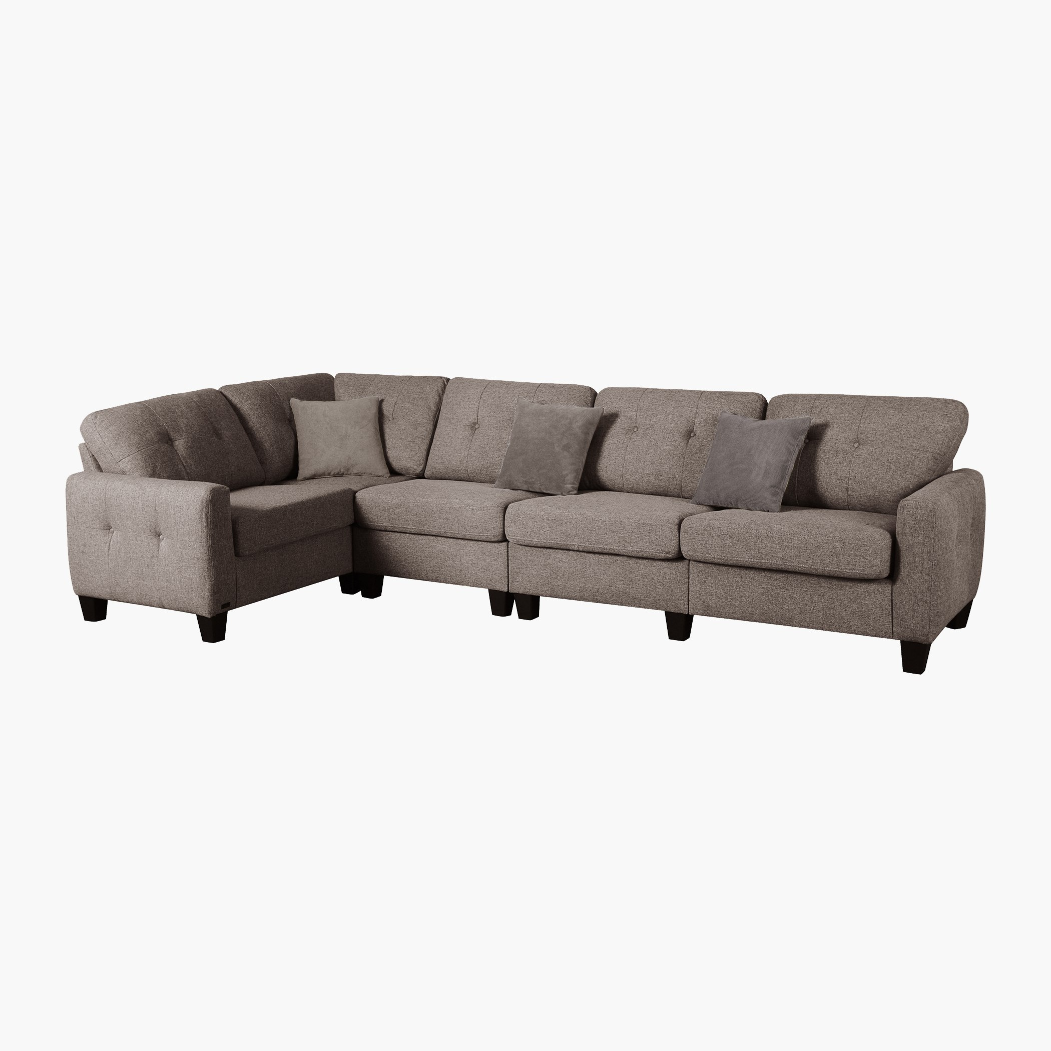 كنبة ركنية قماشية 5 مقاعد قابلة للاستخدام على الجهتين مع 3 وسائد من نيفادا-hbxlivingroom-sofasandarmchairs-cornersofas-image-3