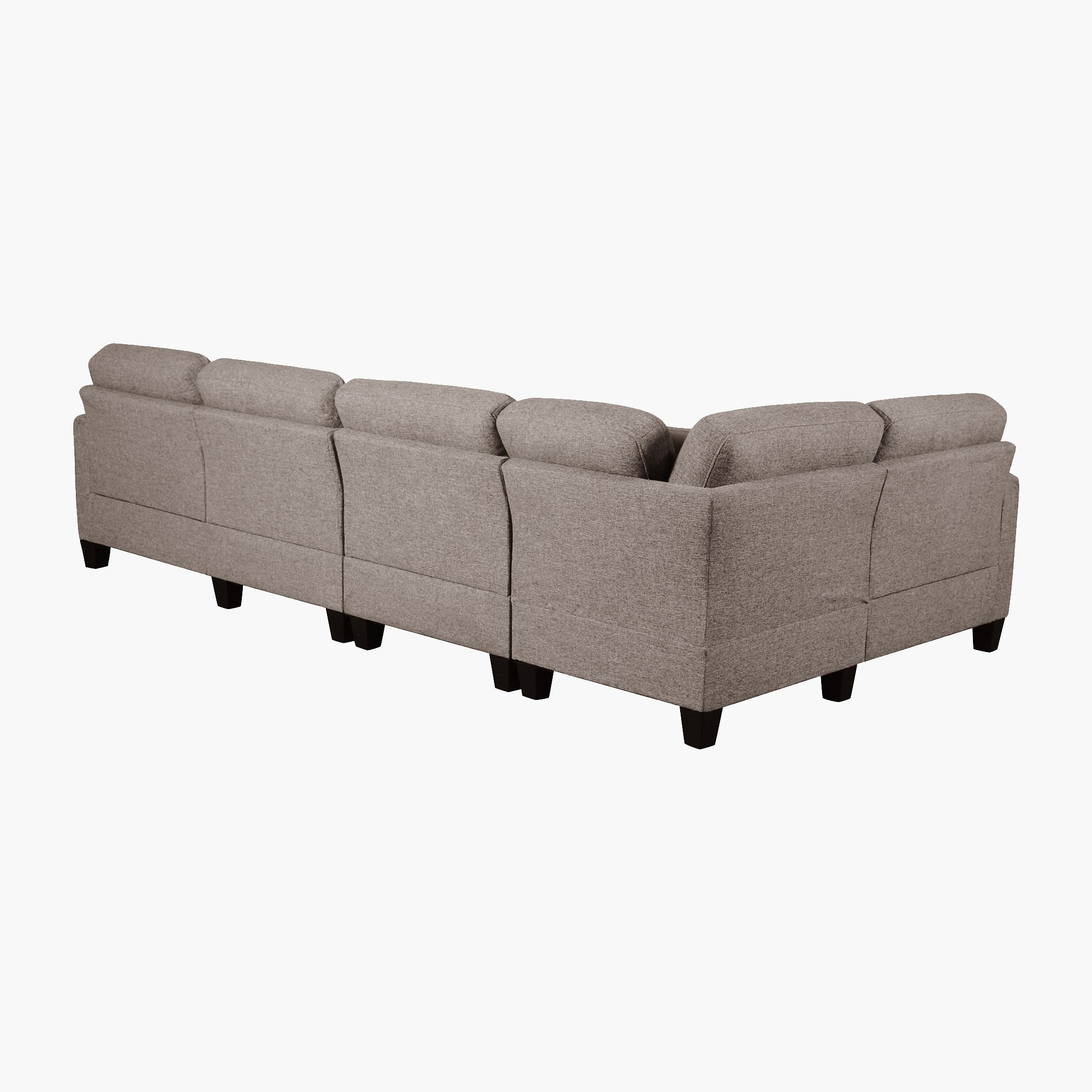 كنبة ركنية قماشية 5 مقاعد قابلة للاستخدام على الجهتين مع 3 وسائد من نيفادا-hbxlivingroom-sofasandarmchairs-cornersofas-image-4