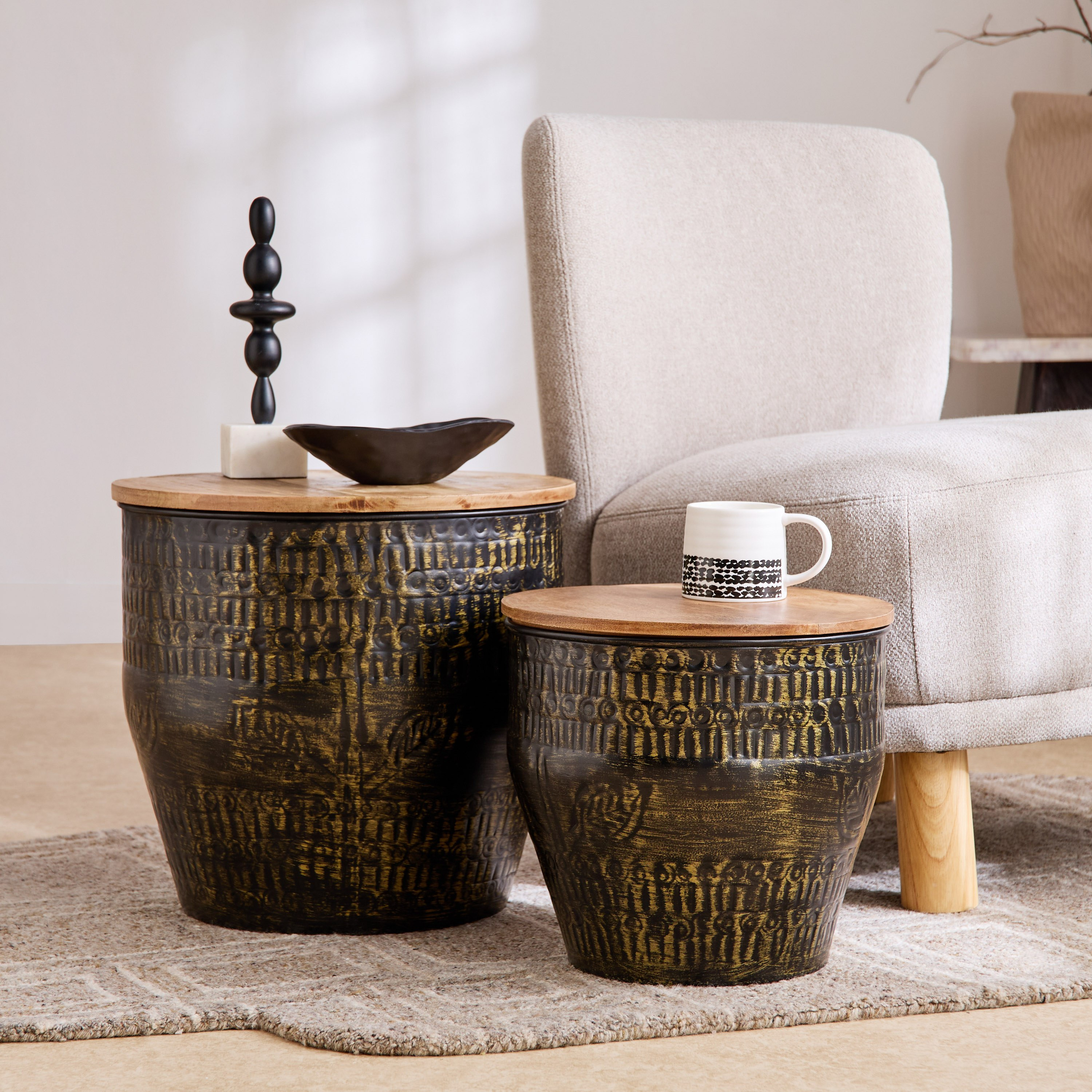 طقم طاولة من قطعتين - ألما من فيندرا-hbxfurniture-livingroom-endtables-image-1