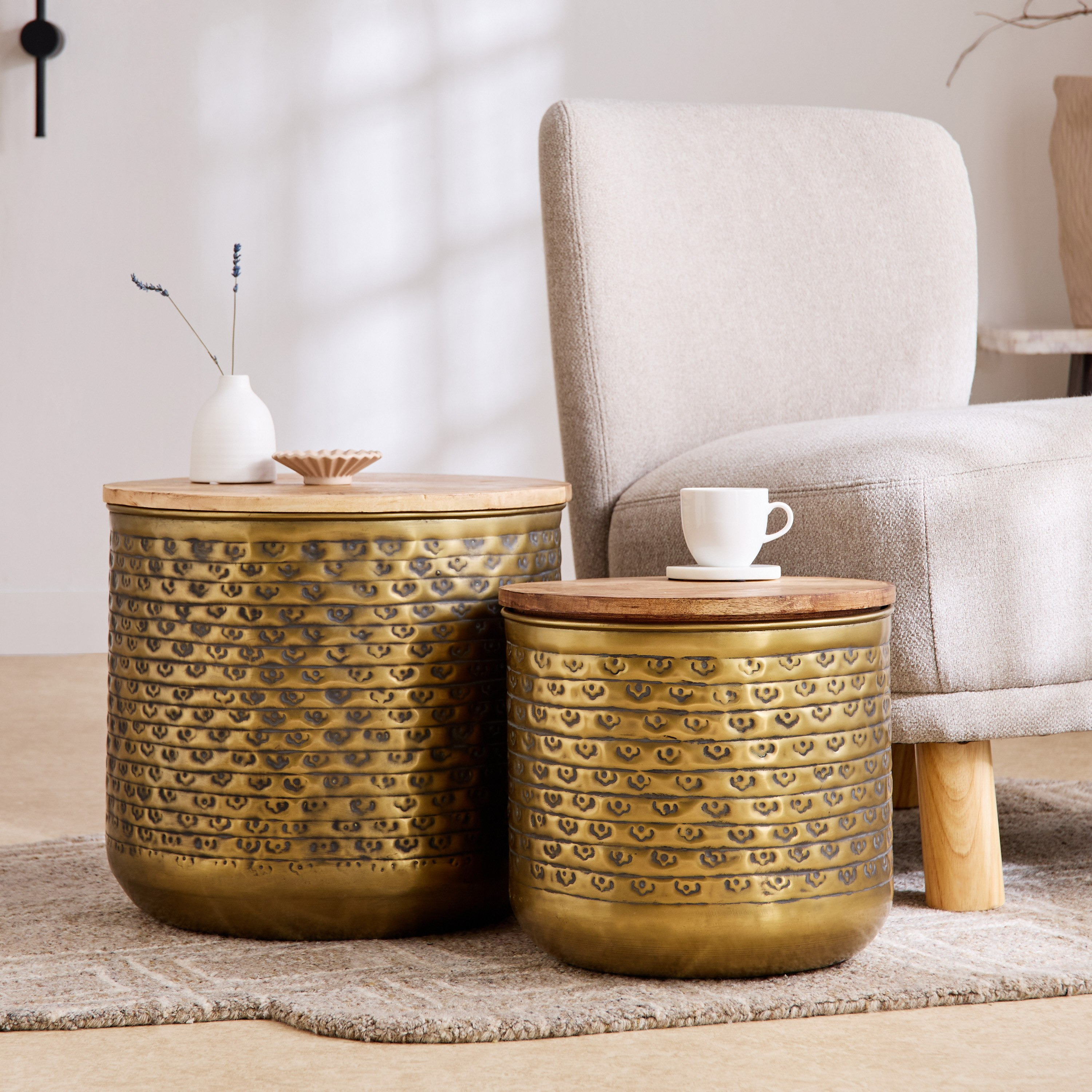 طقم طاولة من قطعتين - تمارا من فيندرا-hbxfurniture-livingroom-endtables-image-1
