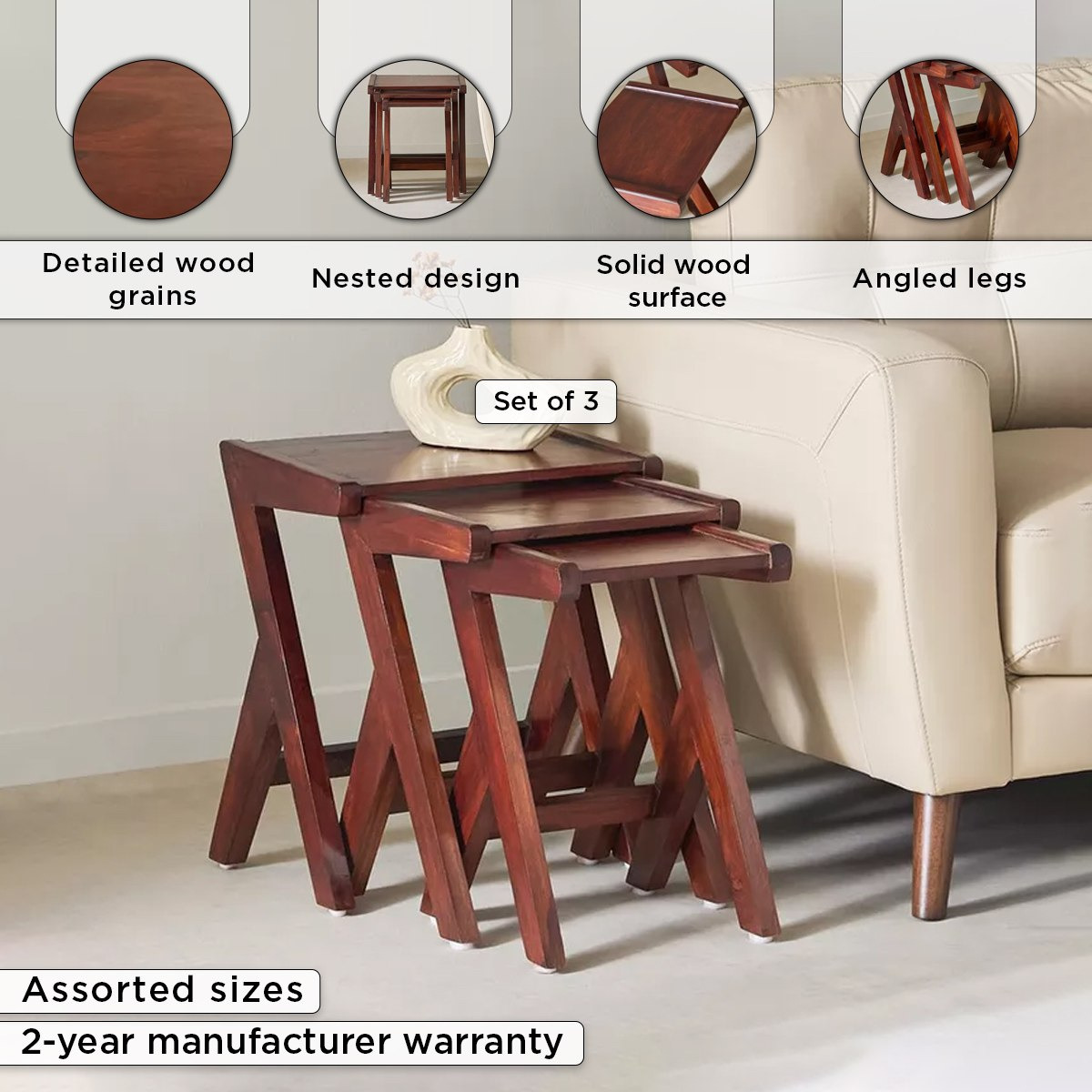 Vendra Levi 3-Piece Solid Wood Top Nesting Table Set-hbxfurniture-livingroom-nestingtables-image-4