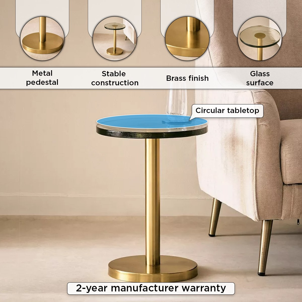 طاولة بسطح من الزجاج - كوري من كافون-hbxfurniture-livingroom-endtables-image-4