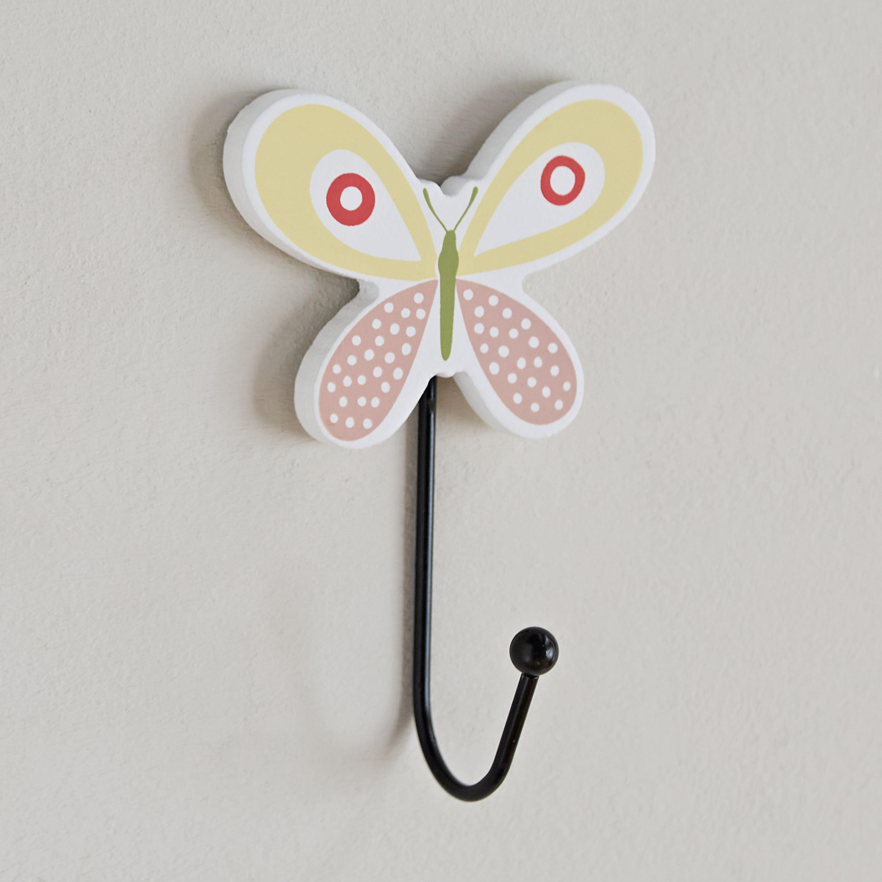 Flutterby Cho Single MDF Hook - 7x12x5 cm-hbxdiningroom-decorandaccessories-hooks-image-1