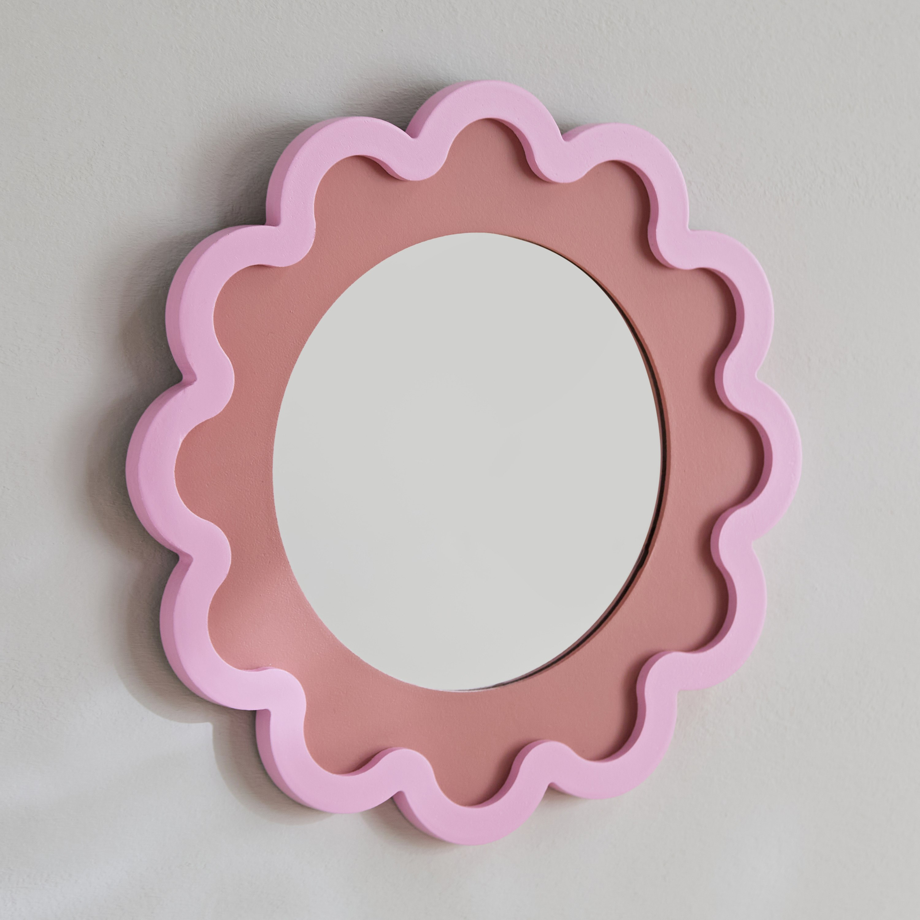مرآة بتصميم أزهار من فلاترباي - 30x30 سم-hbxkidsandyouth-walldecor-mirrors-image-1
