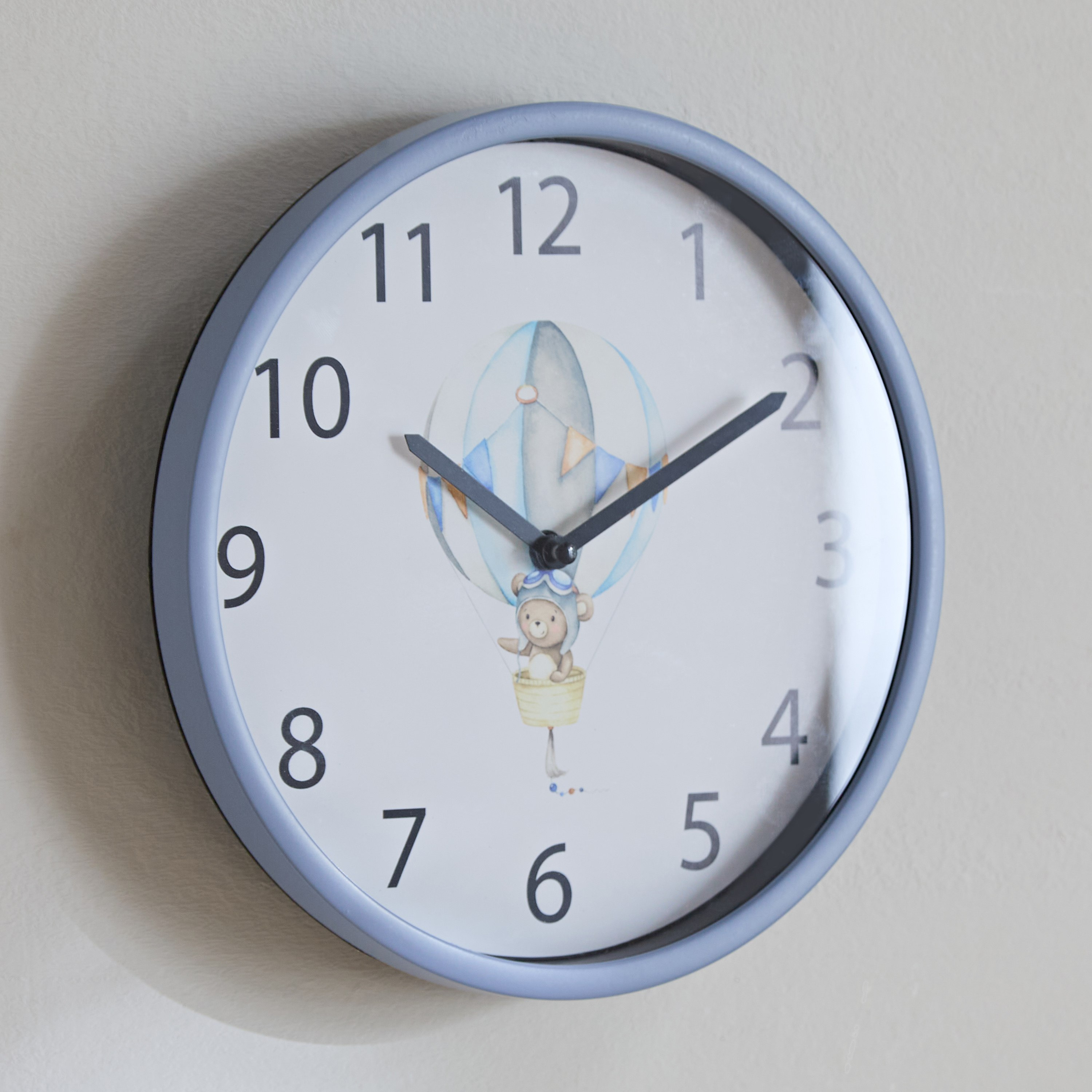 Playland Hot Air Balloon Wall Clock - 22.5x22.5x3.6 cm-hbxdecorandfurnishings-homeaccessories-clocks-image-1