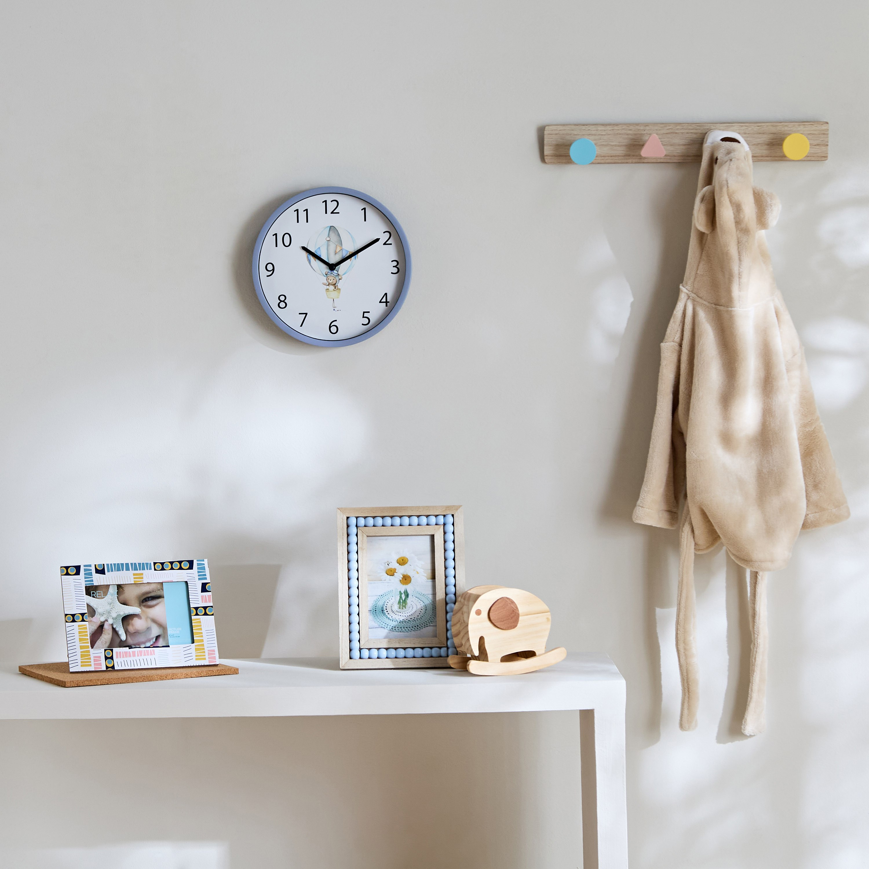Playland Hot Air Balloon Wall Clock - 22.5x22.5x3.6 cm-hbxdecorandfurnishings-homeaccessories-clocks-image-4