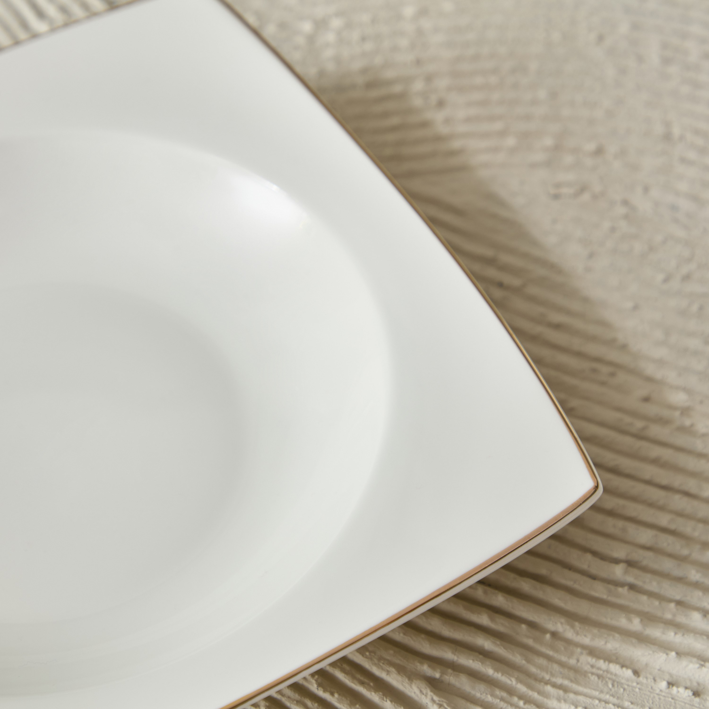 Peace New Bone China Line Square Soup Plate - 28 cm-hbxdecorandfurnishings-tabletop-crockery-image-3