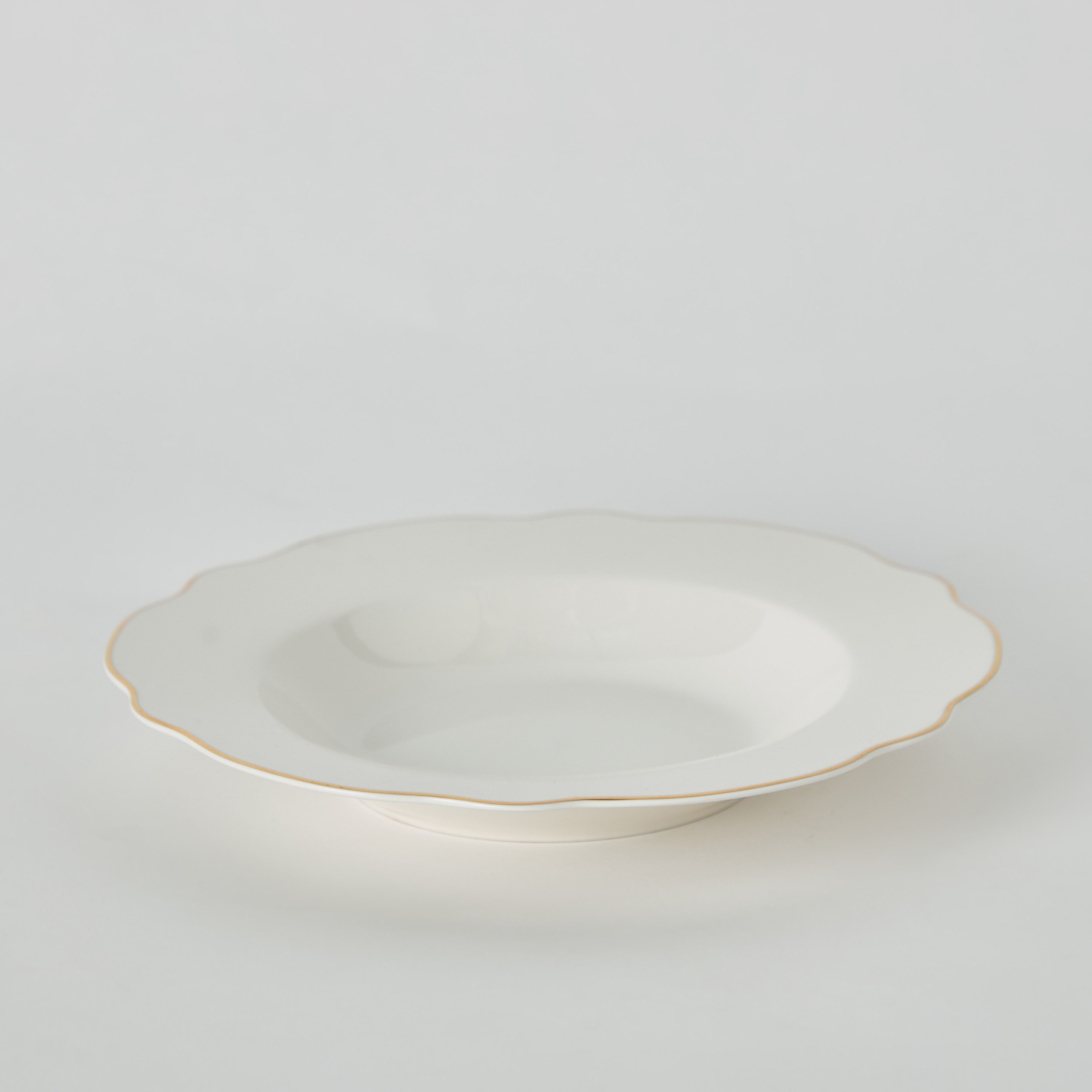 Ivory New Bone China Rim Soup Plate - 21 cm-hbxdecorandfurnishings-tabletop-crockery-image-5
