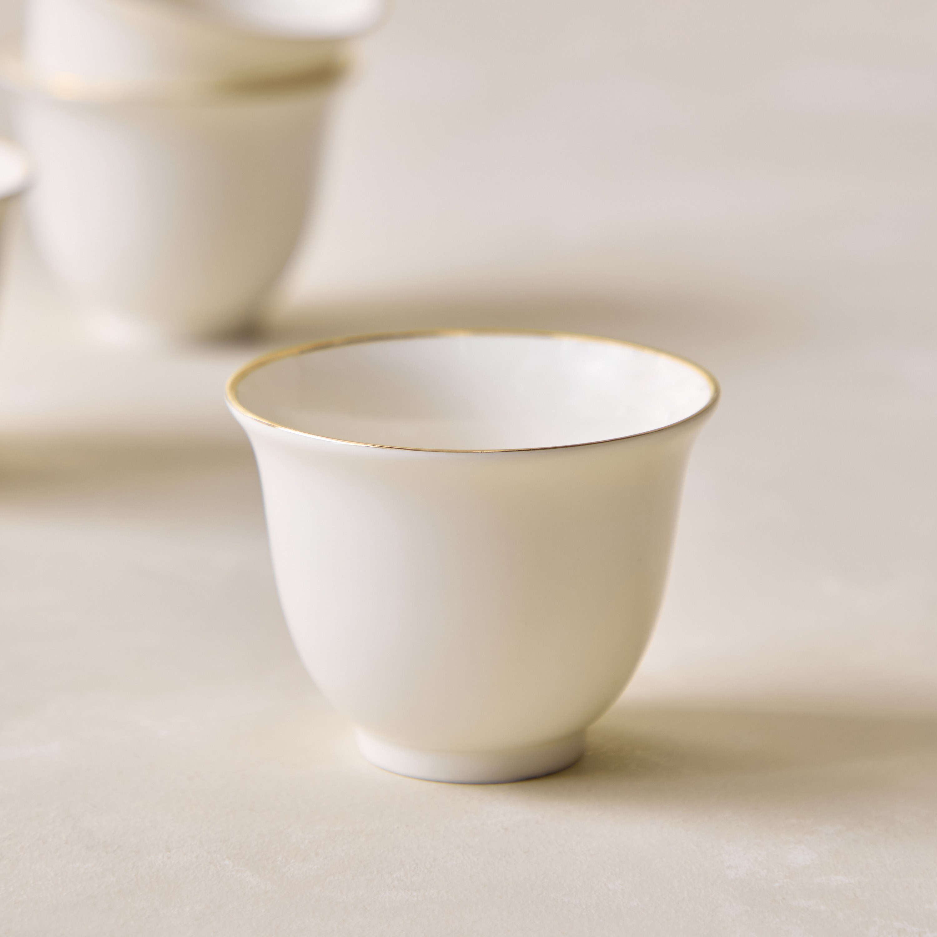 Ivory New Bone China 4-Piece Rim Cawa Cup Set - 60ml-hbxhomeware-hbxkitchen-image-2