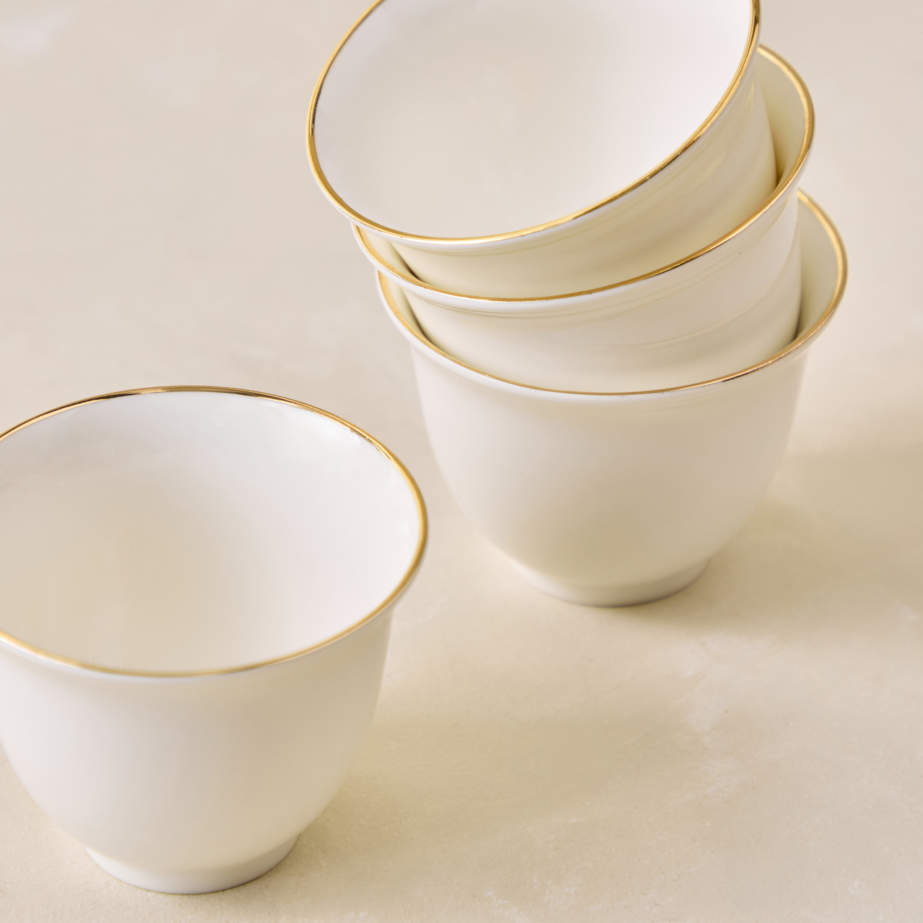 Ivory New Bone China 4-Piece Rim Cawa Cup Set - 60ml-hbxhomeware-hbxkitchen-image-3