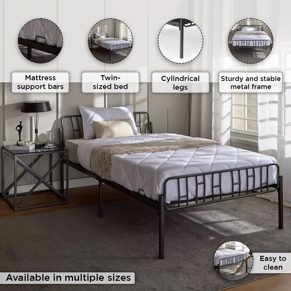 سرير توين معدني - دارسي جونو من موڤو - 120x200 سم-hbxbedroom-bedsandbedsets-beds-twin-image-9
