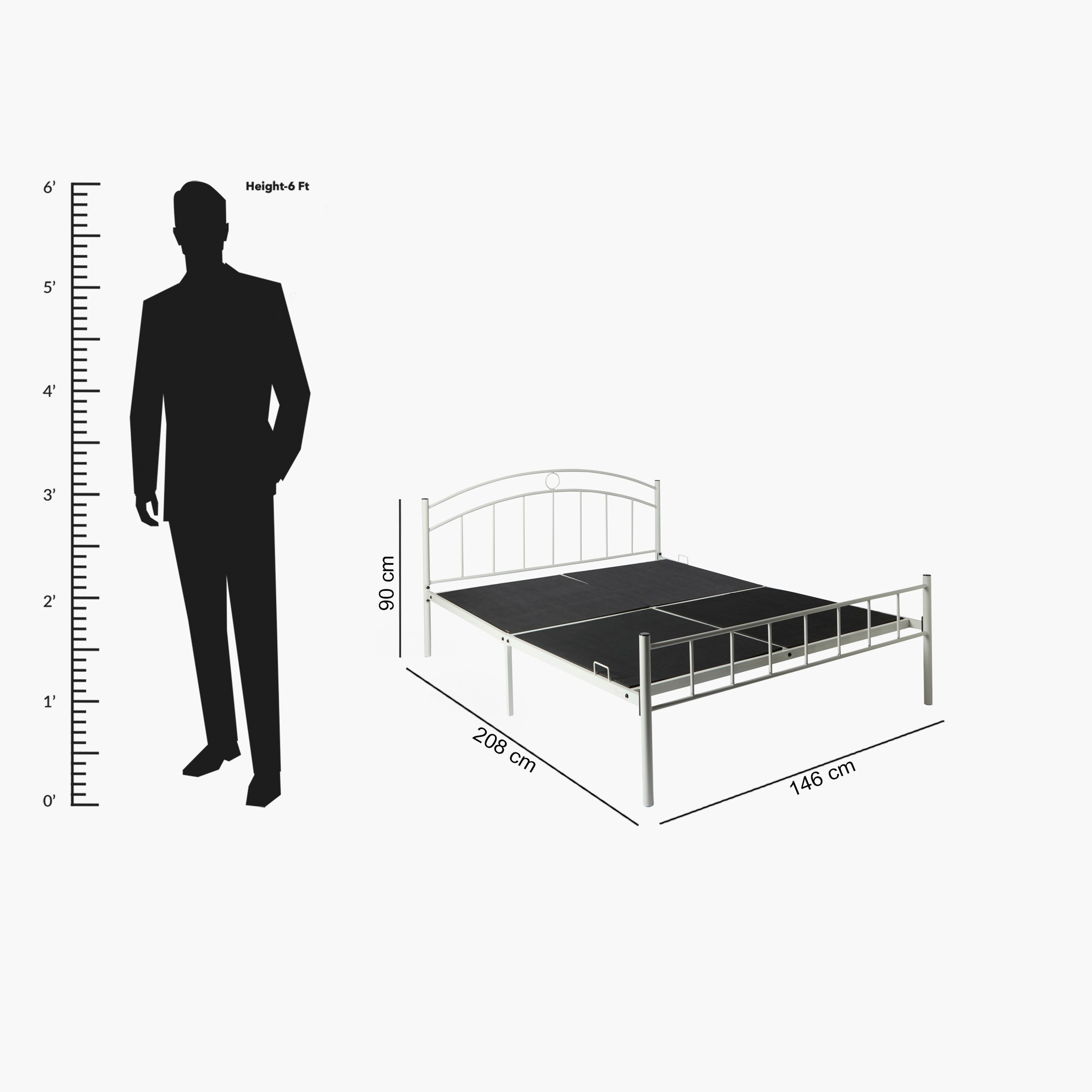 سرير كوين معدني - كورنيل فروست من موڤو - 140x200 سم-hbxbedroom-bedsandbedsets-beds-queen-image-12