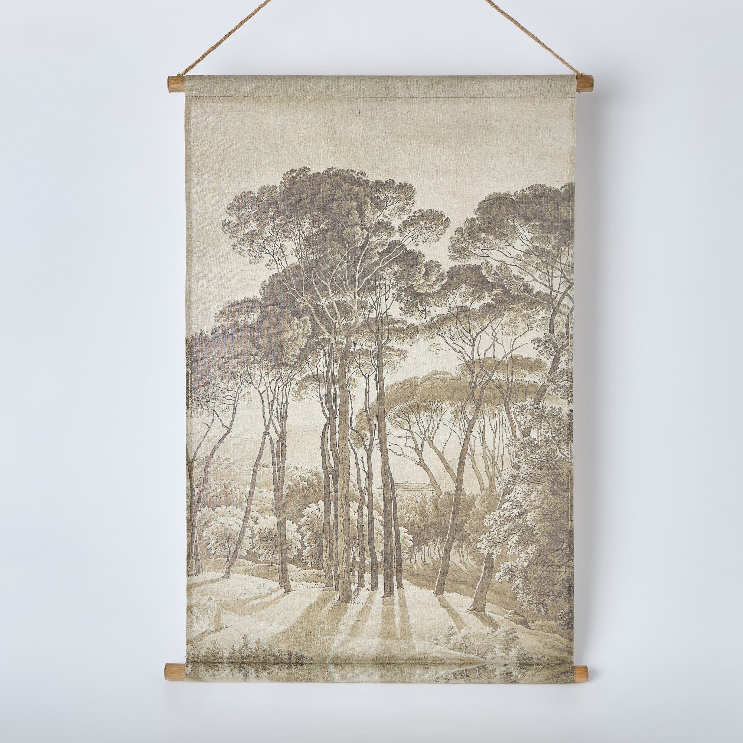 زينة حائط معلقة بتصميم أشجار من قماش الكتان وخشب التنوب من فولجا - 64x92 سم-hbxhomeware-hbxdecorandfurnishings-image-6